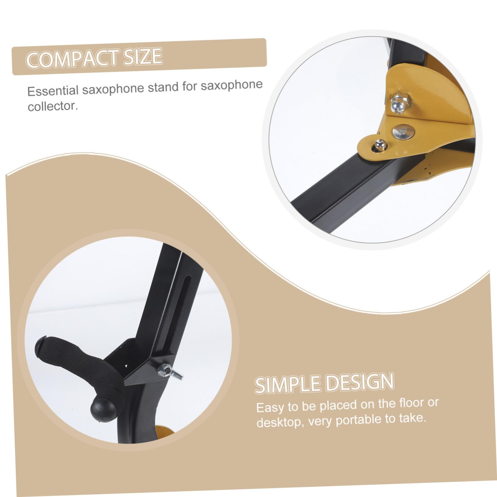 Supporto Sax Tenore e Contralto Pieghevole Multifunzione Con Supporto Per Flauto e Clarinetto Struttura Stabile Per Protezione Strumenti Fiato