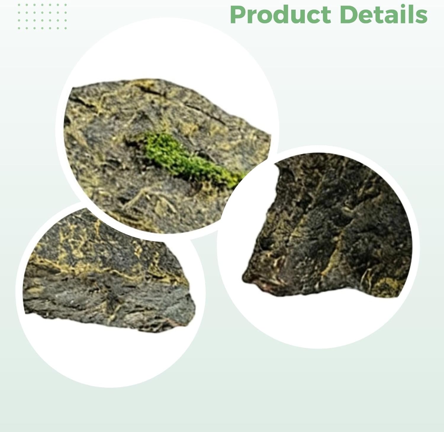 Safe Reptile Habitat, 10.6 in Resin Cave, Reptile Basking Platform, Aquarium Ornament Rock with Flat Top, Gentle Slope, Natural Slate Design for Small Reptiles