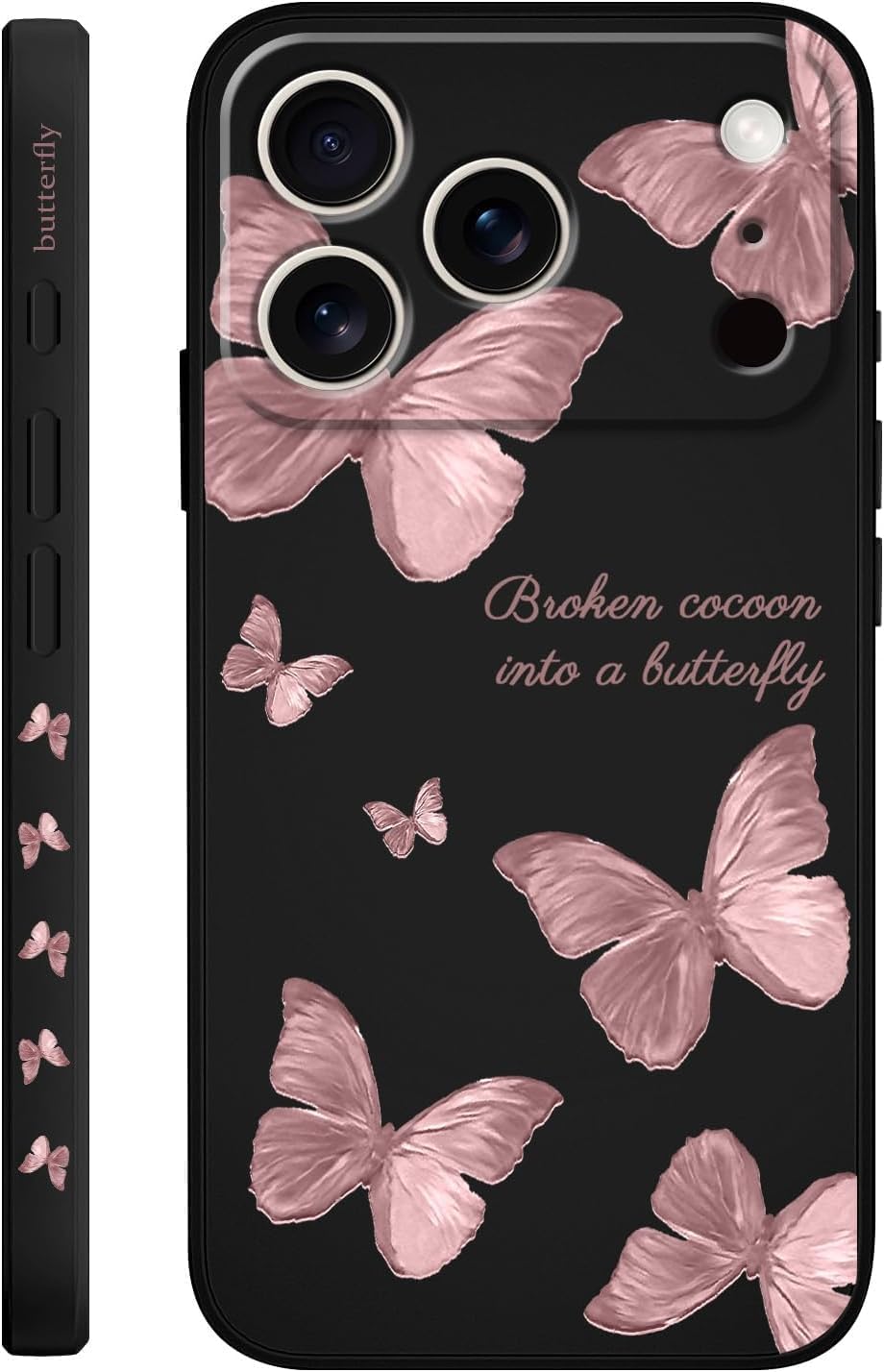 فكرة Fekra For iPhone 17 Pro Max Case Flower Butterfly Cute Astronaut Design Phone Cover
