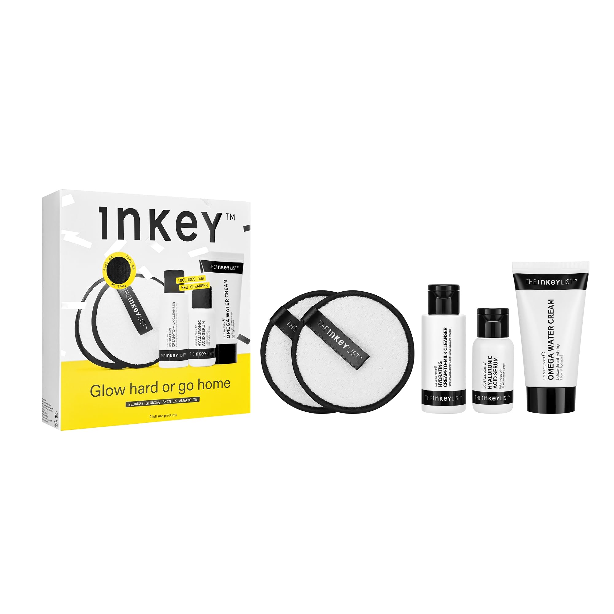  **The INKEY List Hydrating Cream-to-Milk Cleanser + Sérum a Olio + Ombra H2O per Pelle Idratata + Set Holiday Regalo**
