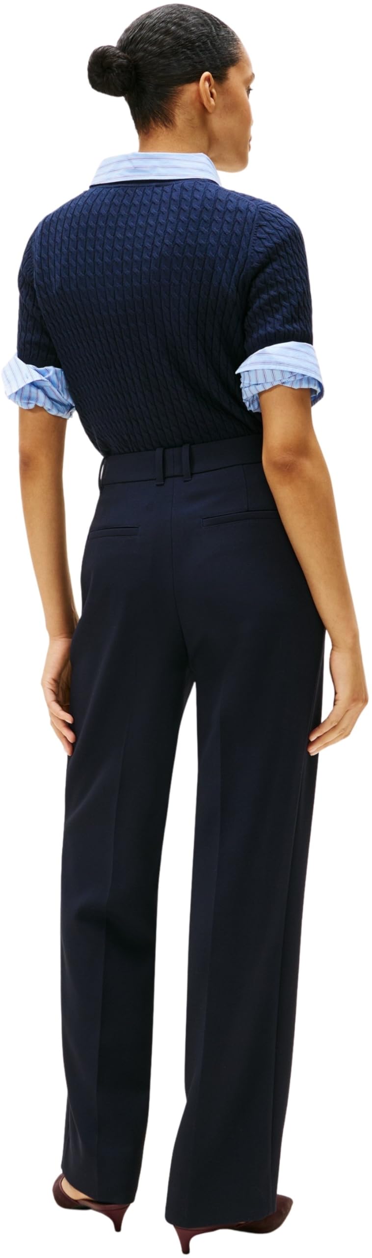 Tommy Hilfiger Punto Slim Straight Pant Ww0ww48355 - Otros Pantalones Casuales Mujer