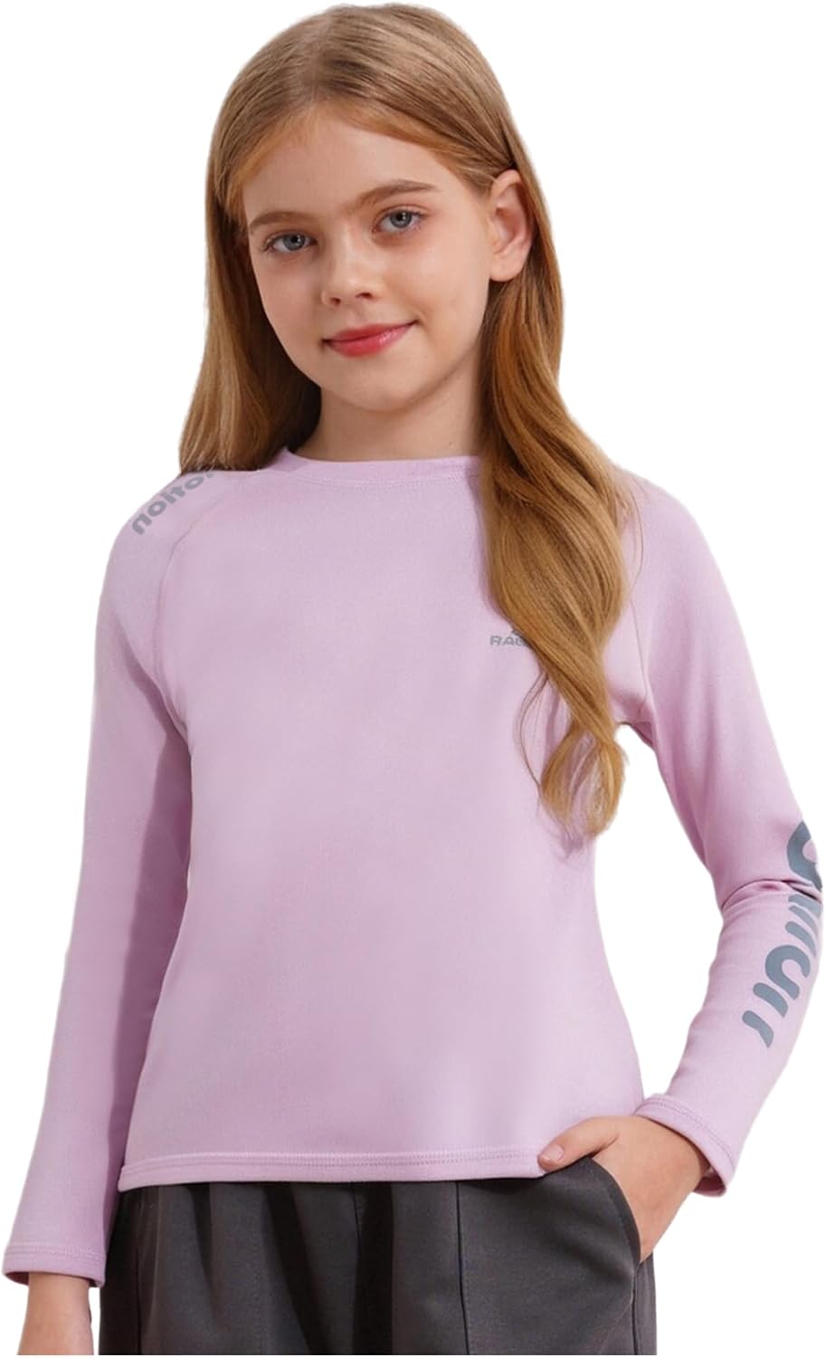 YiZYiF Kids Long Sleeve Letter Print Sports Top Moisture-Wicking Shirts Hiking Camping Running Sweatshirt