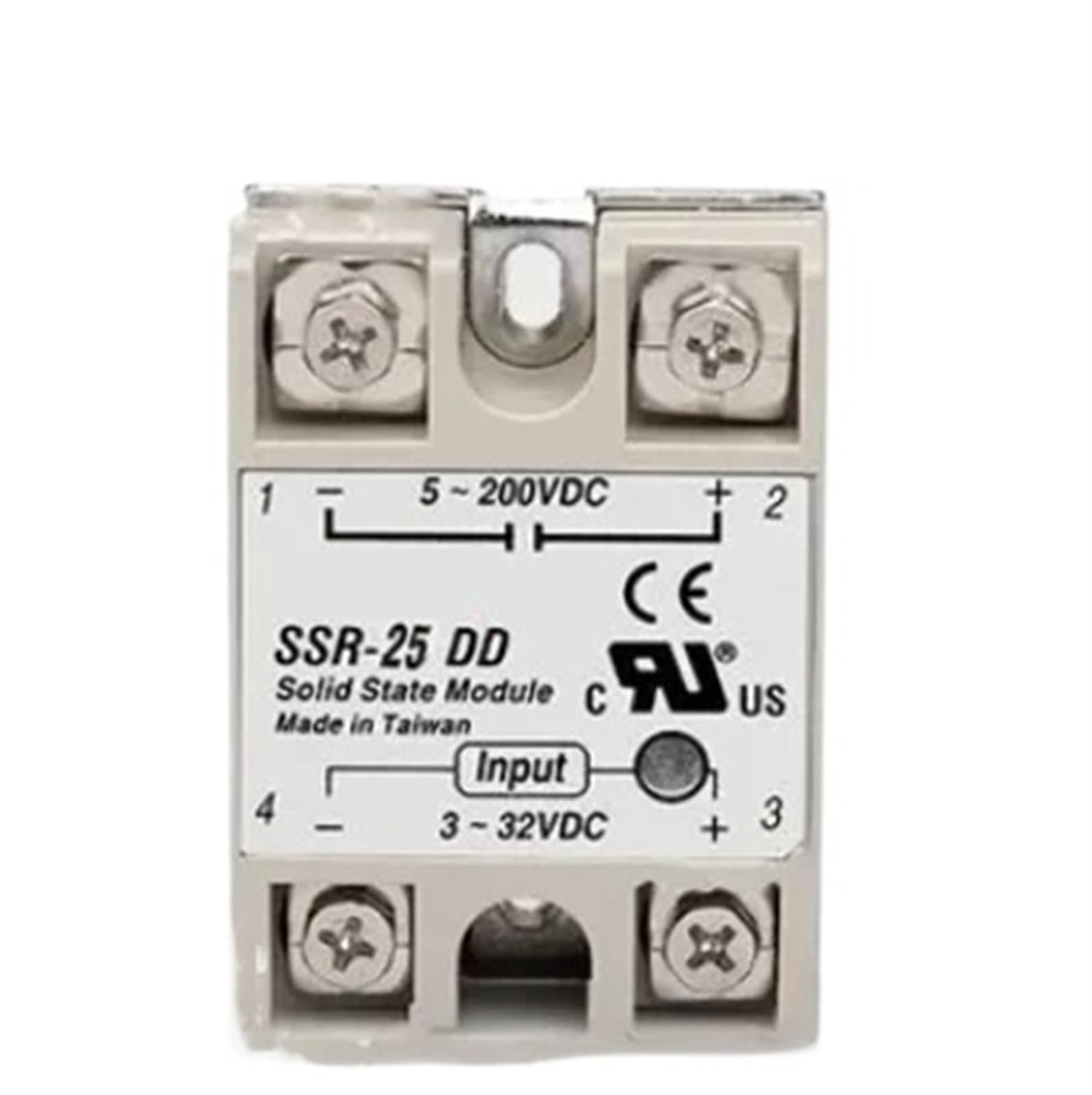 DSZUJTYROP 10-100A DC-DC Solid State Relay Module SSR-10DD SSR-25DD SSR-40DD SSR-60DD SSR-80DD SSR-100DD 3-32V Input 5-200V Output(SSR-25DD)