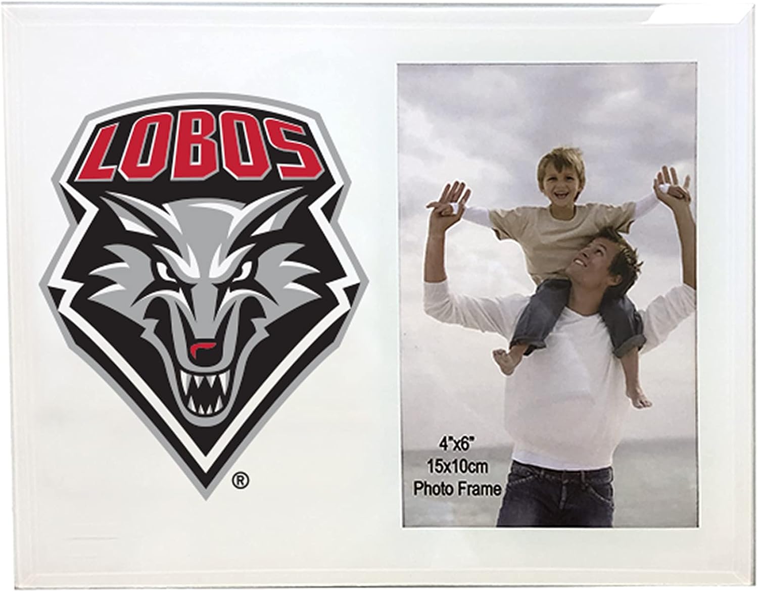 The Fanatic Group University of New Mexico 4 x 6 Glass Photo Frame