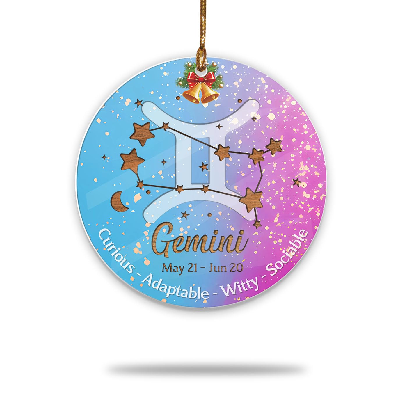 Décoration constellation Gémeaux pour sapin et amateurs d'astrologie