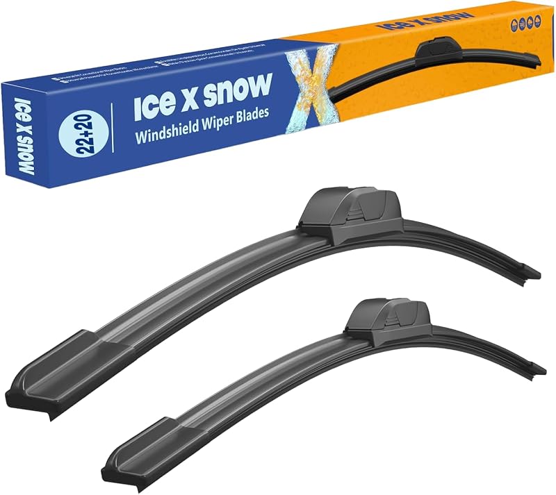 Palhetas do limpador de para-brisa de silicone icexsnow 55,9 cm + 50,8 cm para aplicações específicas – Kit com 2 unidades