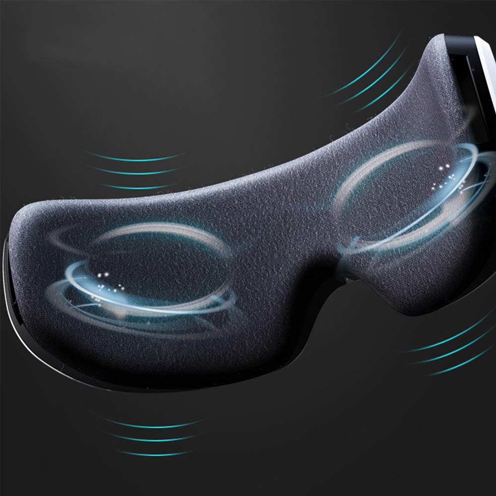 Bluetooth Gafas De Masaje con Vibración Masaje Calor Calor, Aliviar La Tensión Ocular Música Bluetooth Y 4 Modos De Trabajo USB Recargable