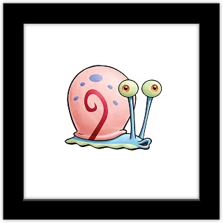 Gallery Pops Nickelodeon SpongeBob SquarePants - Gary Wall Art Wall Poster, 12" x 12", Black Framed Version