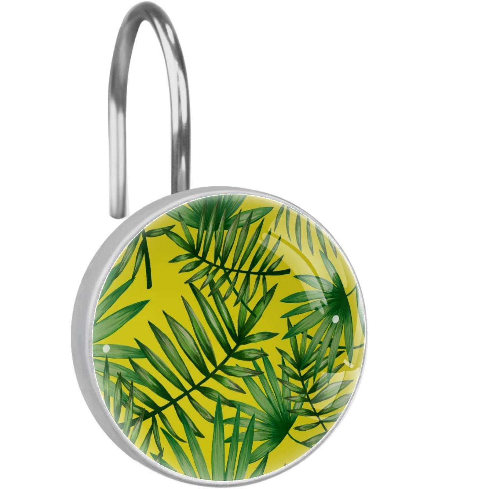 Crochets rideau de douche tropical pour transformer votre salle de bain en oasis verte