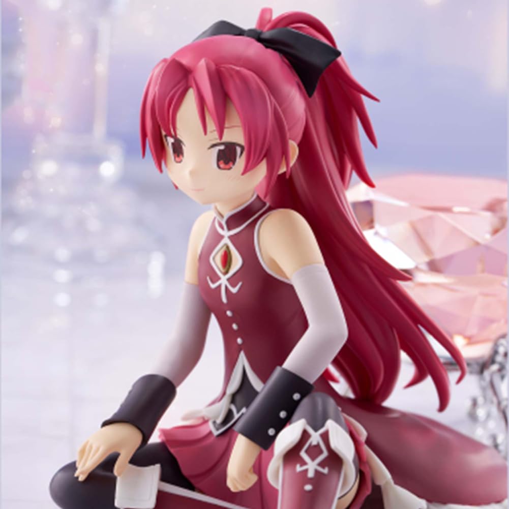 Zhongkaihua Zestaw figurek anime, kawaii, figurka kolekcjonerska dla fanów, 2 szt | Tomoe Mami i Kyouko statuetka siedząca, figurki anime uroczy model z PCW, dekoracja biurka prezenty dla fanów