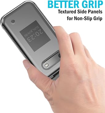 Nakedcellphone Clear Case for Nokia 2780 2760 Flip Phone, Transparent Hard Shell Slim Cover (Screen Protection, Textured Grip)