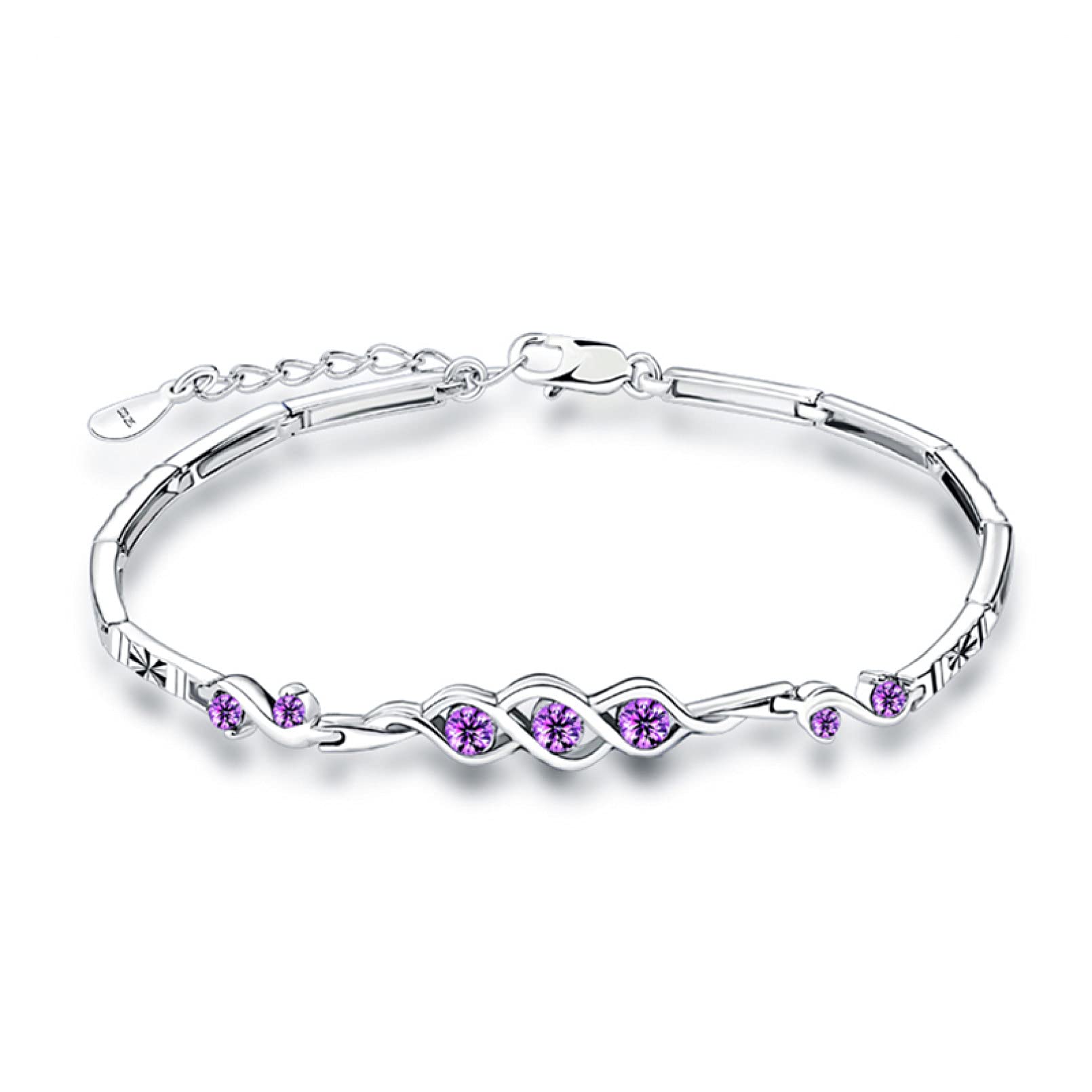 Bracelet argent sterling 925 d'une brillance géométrique exceptionnelle