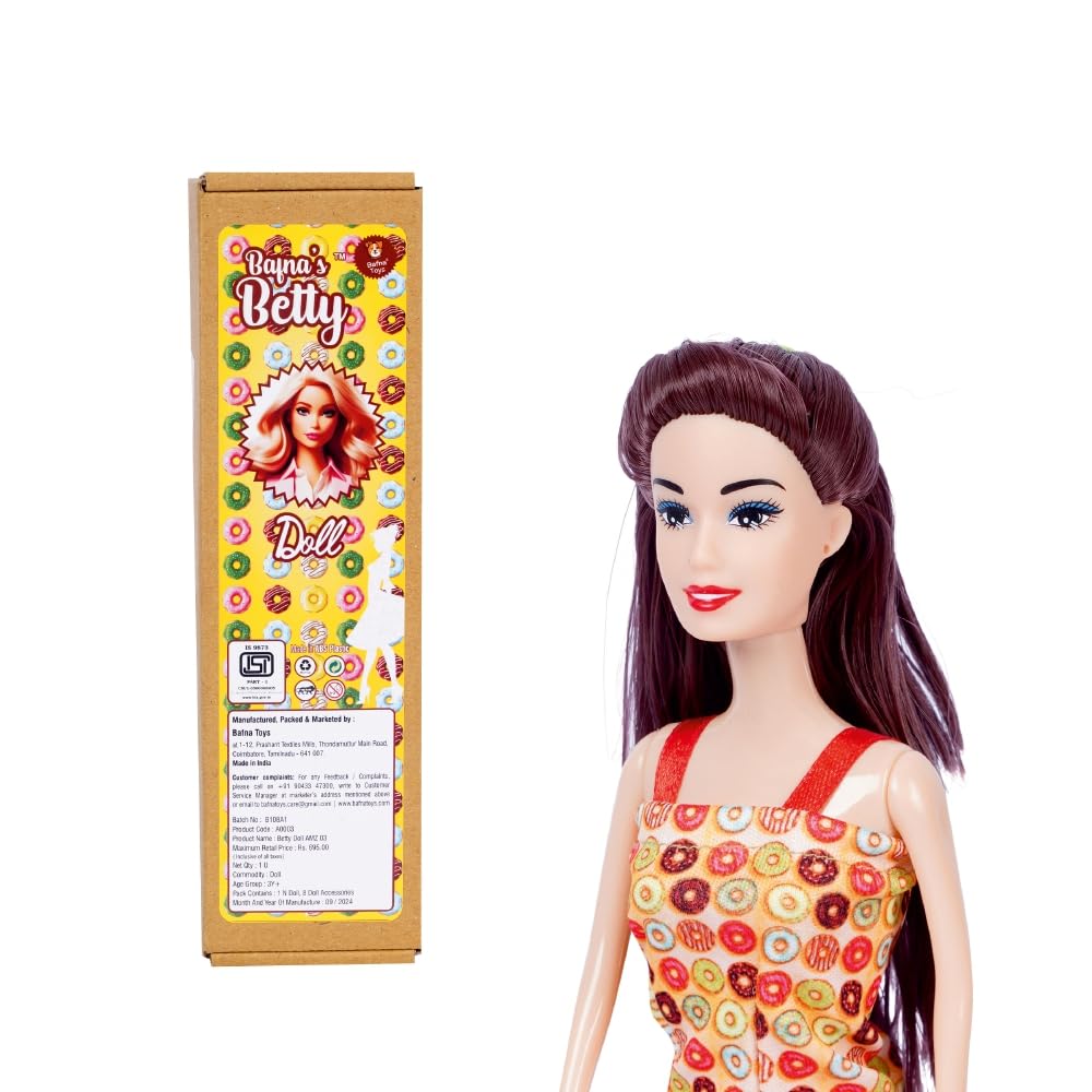 Bafnas Betty Disco Dolls for Kids | Colorful Soft Hair | Moveable Arms and Legs | Suitable for 3+ Years | Diwali Gifts | Multicolor (B0DHY4JTT4) Amazon Price History, Amazon Price Tracker