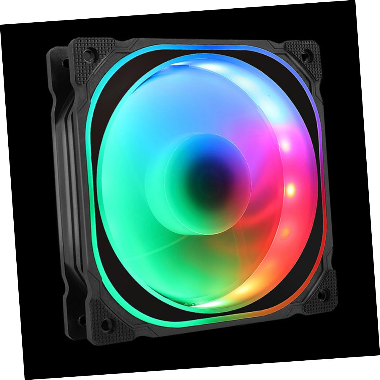 Ventilador de Refrigeración LED Rgb de 12cm para Computadora con Controlador Estándar y Plástico, para Fiesta Verano y Sistema de Refrigeración de PC