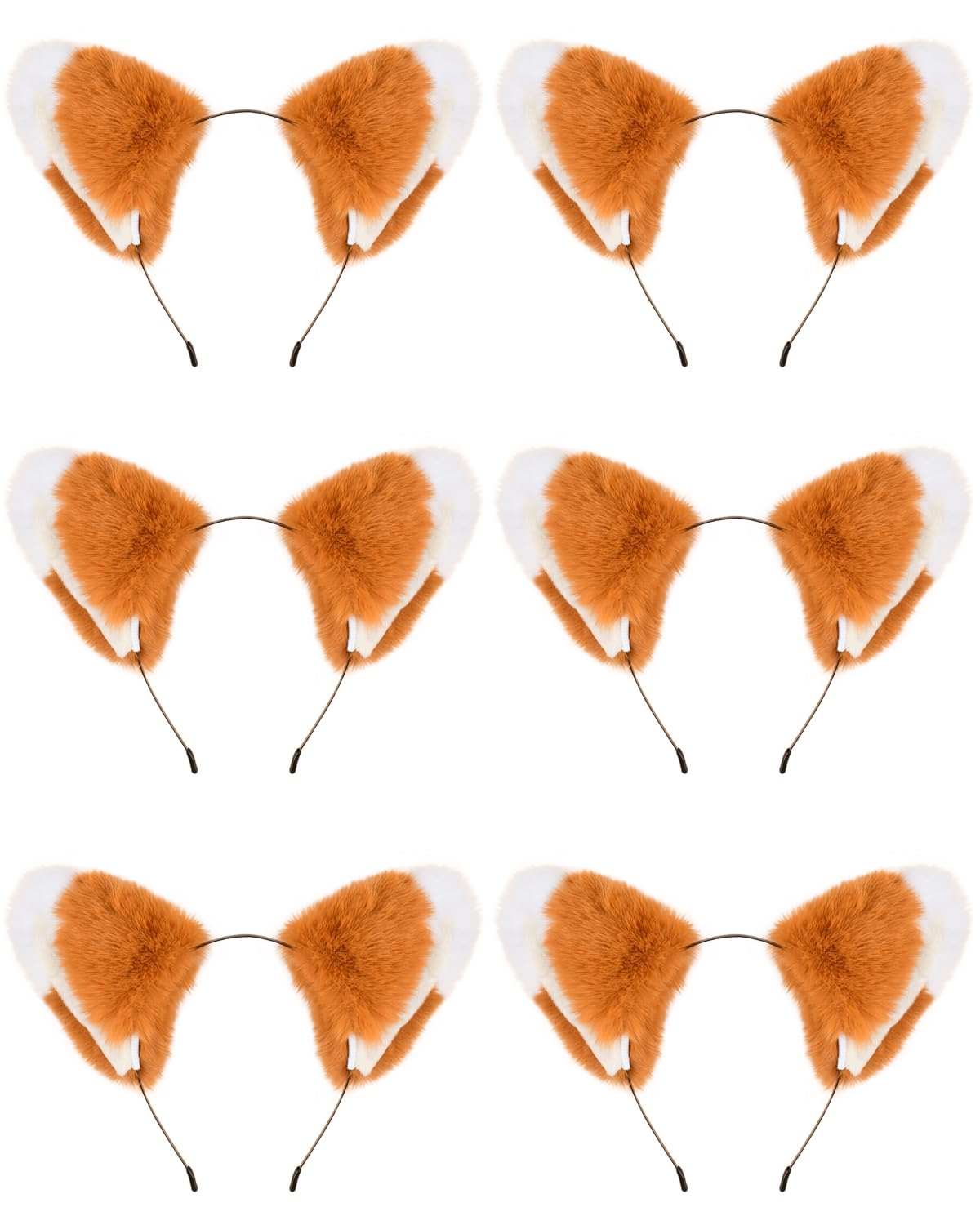 HODRME 6 PCS Animal Ears Headband-Halloween Christmas Festival Theme Party Animal Cosplay Costume Headbands
