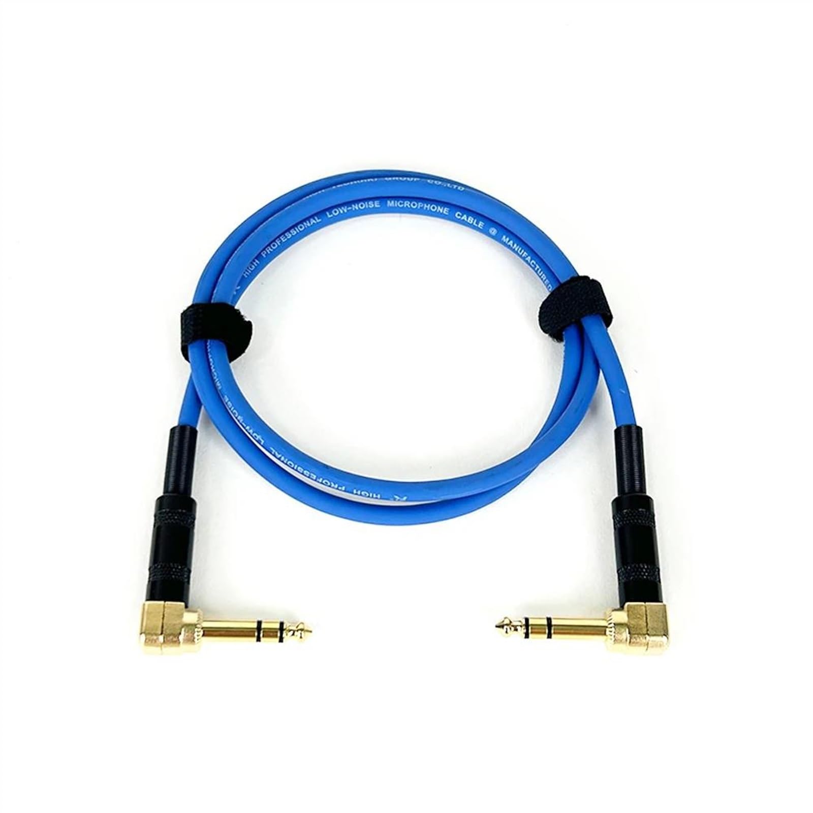 Instrumentenkabel 6,35 Stereo Balanced1/4 Abgewinkelt Zu Abgewinkelt Lautsprecher Verstärker Kabel Für Gitarre Tastatur‎ Dual Kanal Kabel(Blue,10m)