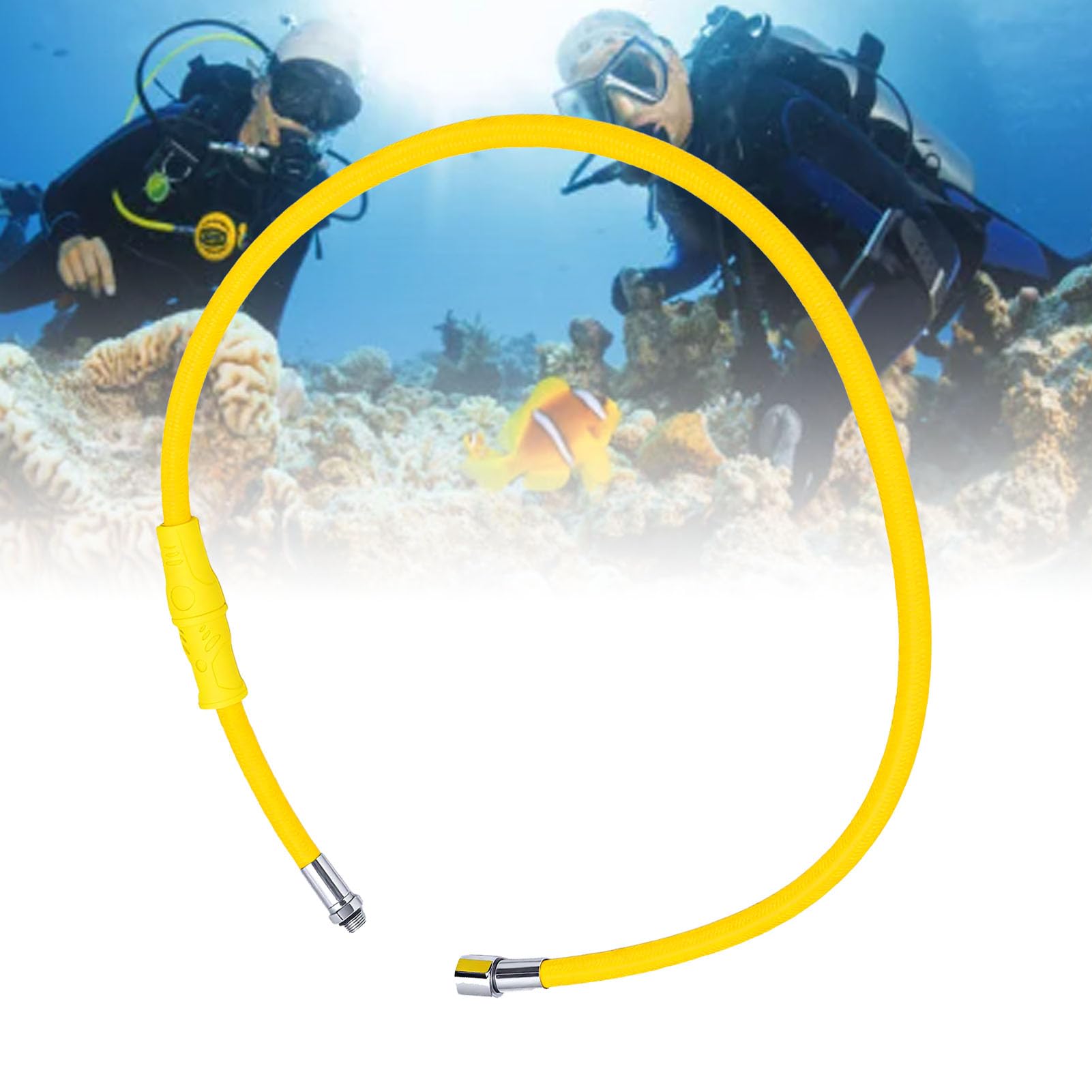 Scuba Diving Low Pressure Hose, 350 PSI Fitting | Compatibilità universale, flessibilità per tutte le condizioni atmosferiche, connessione rapida, aramide durevole