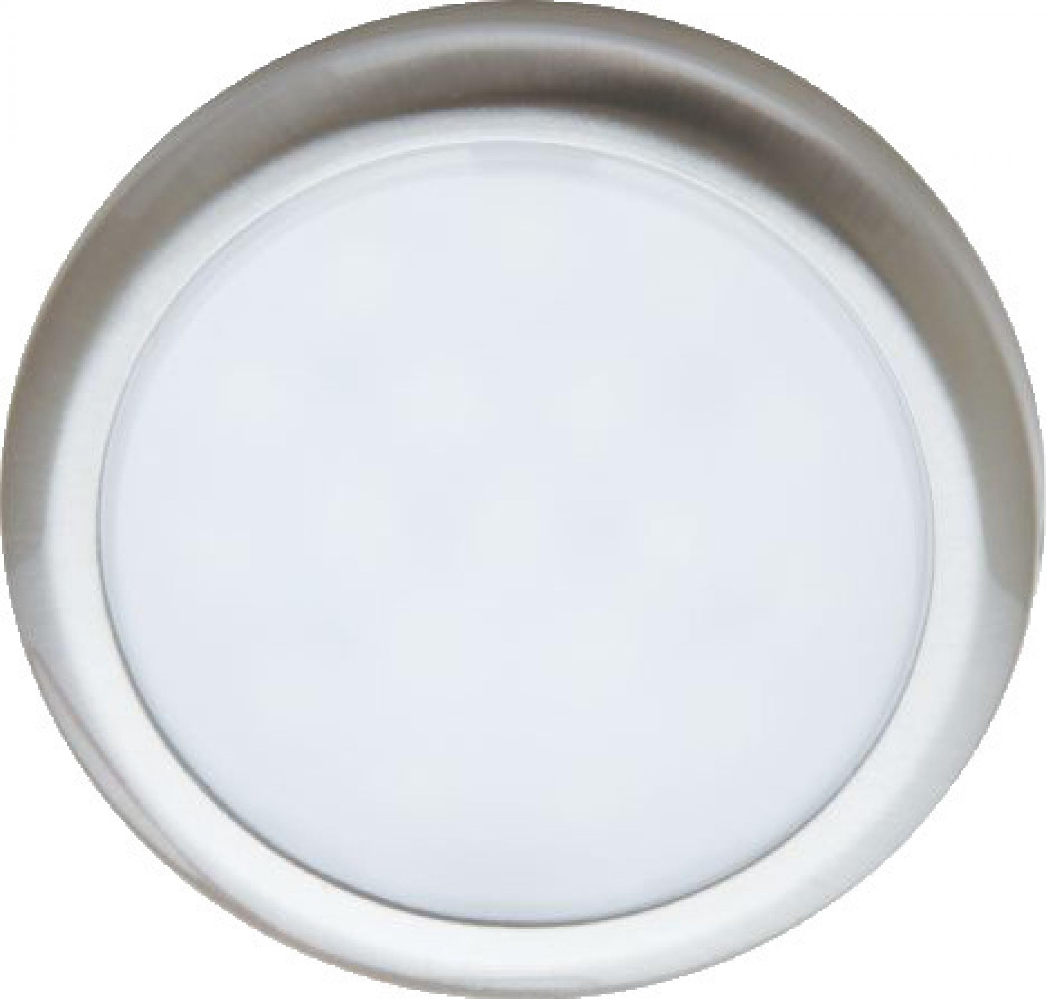Leyton Lighting DLF-RND-3K Flat 12v LED Light, Round, Satin Silver, 3000K