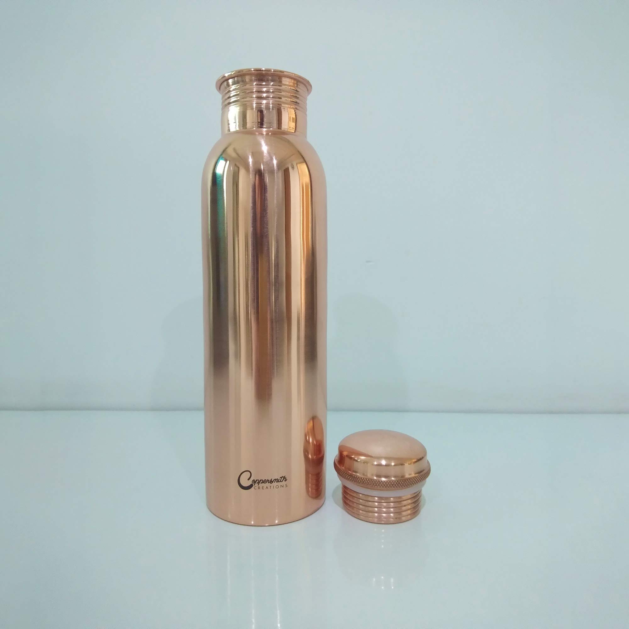Copper Water Bottle Plain Polished Finish - Unbeatable Quality Unbeatable Price
