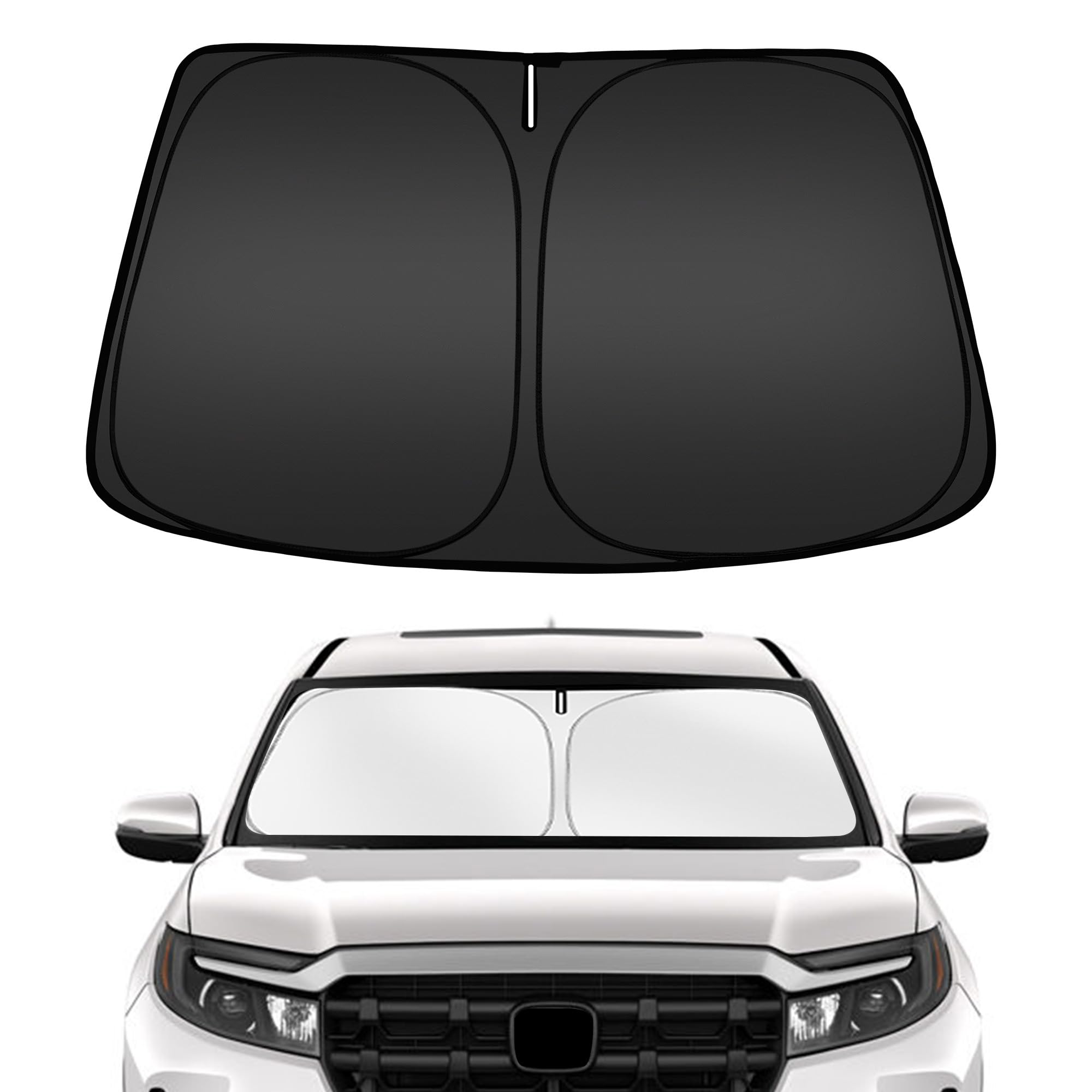 ARISMOTOR Windshield Sun Shade for Honda Ridgeline 2017-2025 2026, Custom Fit Foldable Front Window Sunshade Sun Visor Protector, Block UV Rays Keep Your Car Cooler