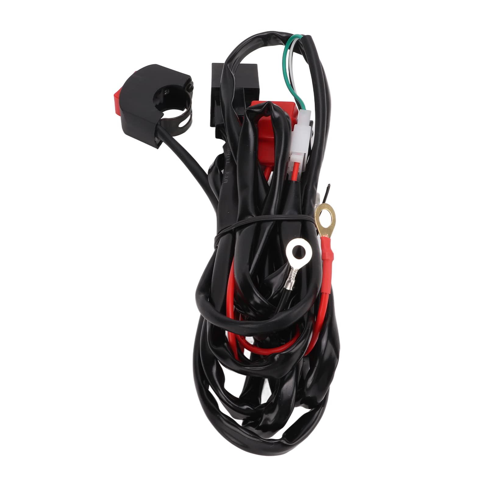 Kit cablaggio luci LED per moto, interruttore da manubrio 12V 40A con pulsante, cablaggio universale per barre luminose a LED, compatibile con moto da cross 9-V, ATV e