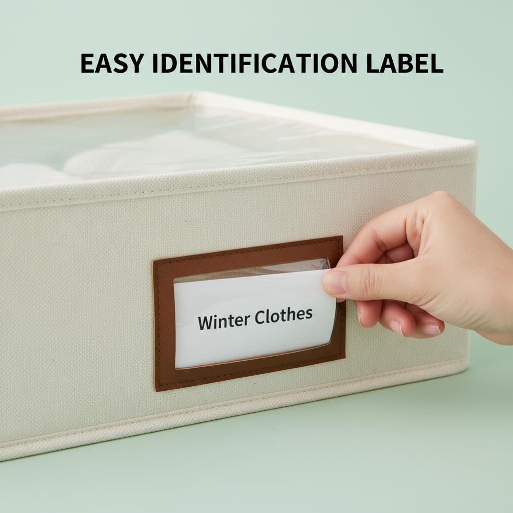 StorageWorks Under Bed Storage Containers with Ultra-thick Fabric Underbed Bins, Closet Organizer for Clothes, Blankets, Sweater