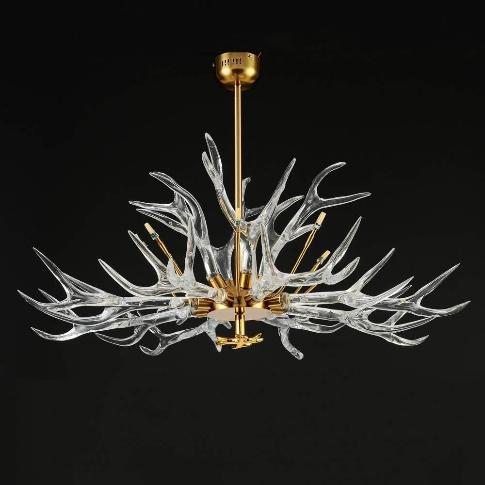 Lustre bois de cerf incassable pour sécuriser et illuminer votre salon