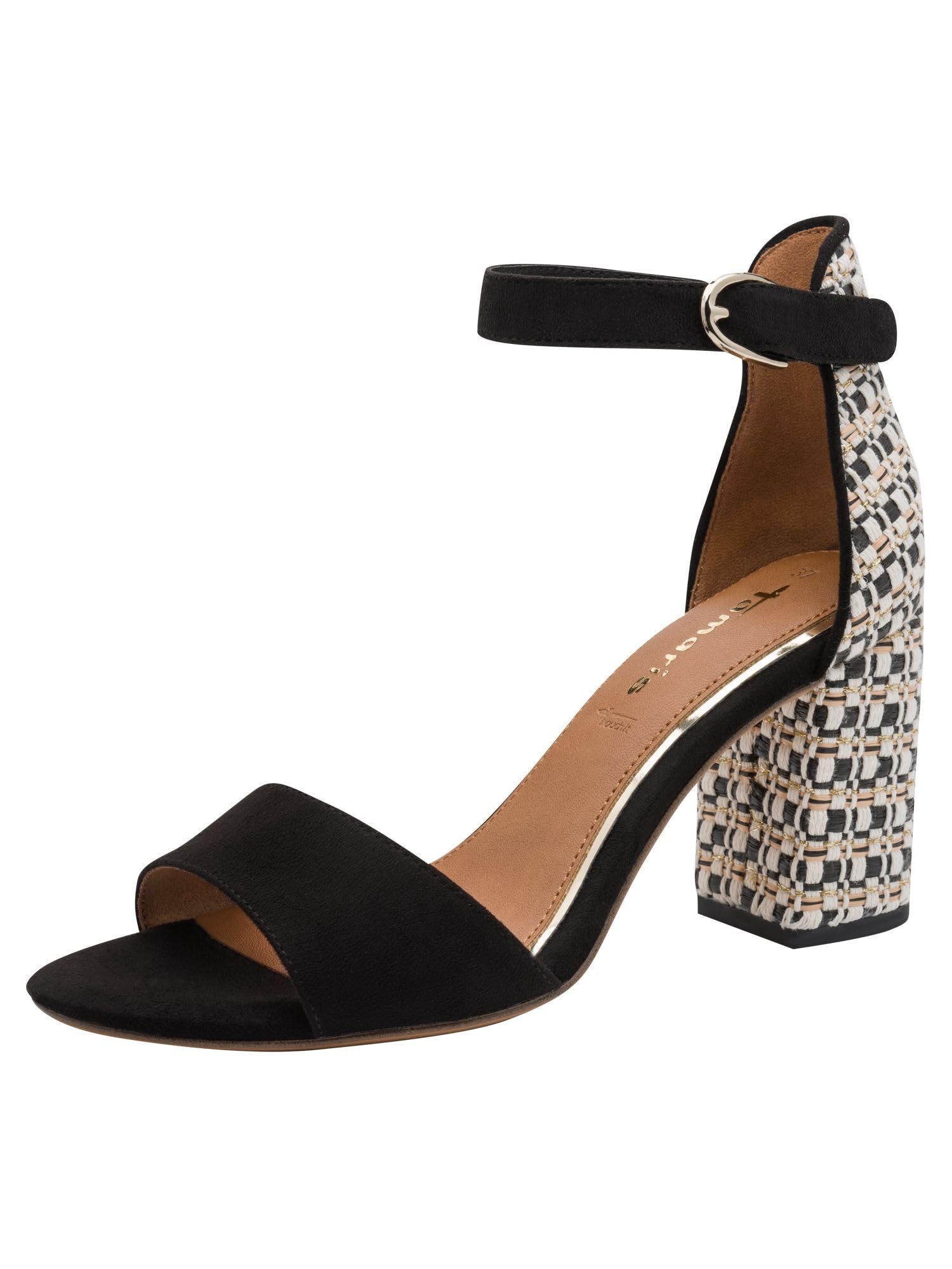 Tamaris Women’s sandal with block heel black 8 UK
