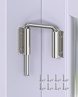 Vista 12 de Cerradura de puerta corredera de múltiples ángulos, cerradura de pestillo de aluminio en U para patio de 90/180 grados para puerta de granero