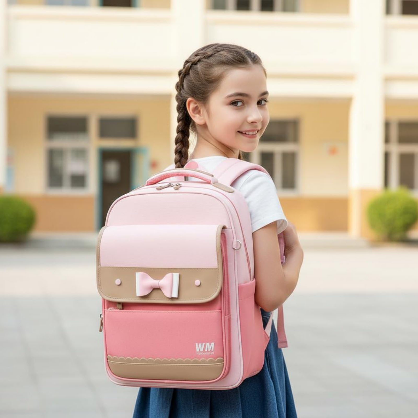 Mochila Ergonómica Infantil muy Ligera Mochila Ligera Escolar Impermeable Artículo de Carga para Niños, Niñas, Clases, Array, Rosa Pequeño, Pequeño 1-4 Grado