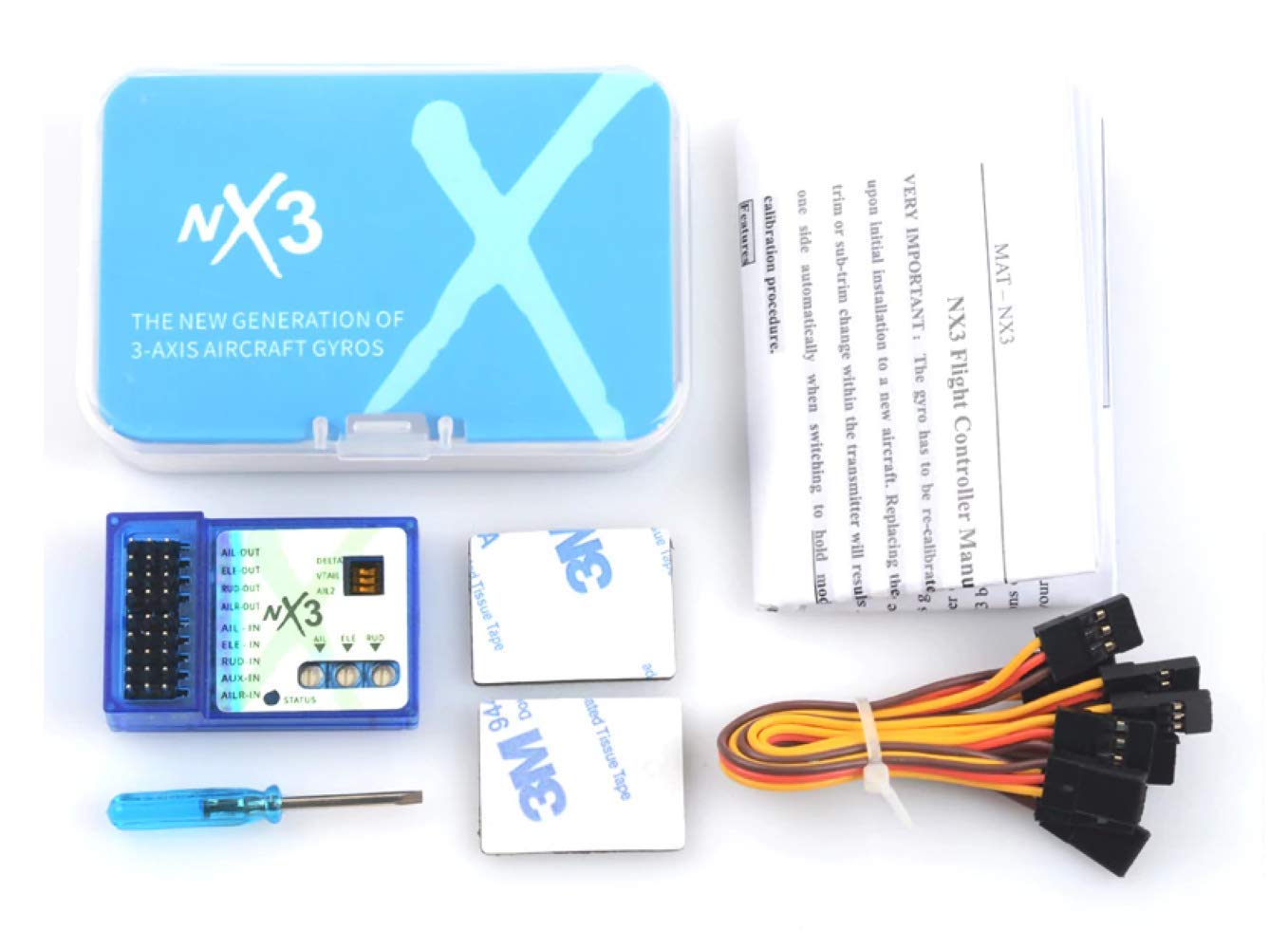 ORXx NX3 3-Axis Gyro Flight Controller Gyroscope Balance Fixed-wing Aircraft RC Plane