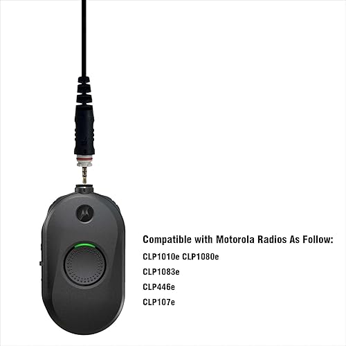Miniatura 4 de C forma con cable gancho auricular auricular PTT micrófono para Motorola CLP1010e CLP1080e CLP446e CLP107e y CLP1083e CLPe Plus Radio MC-SK5017-M14