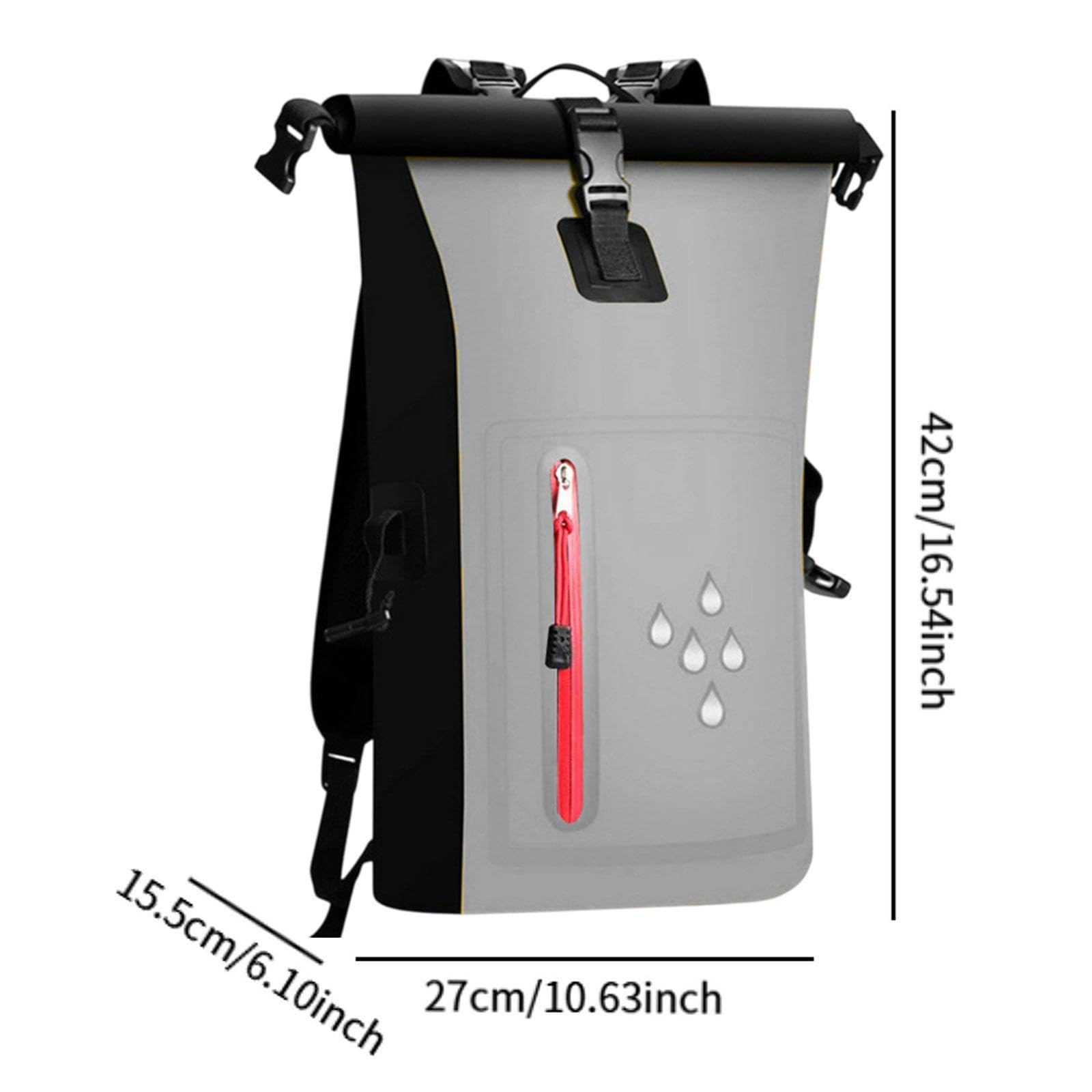 predolo Bolsa Seca Impermeable de 25 L, Multifuncional, Ligera, para Flotar, Mochila Impermeable para Canoa, Pesca, Esquí Y Vela.
