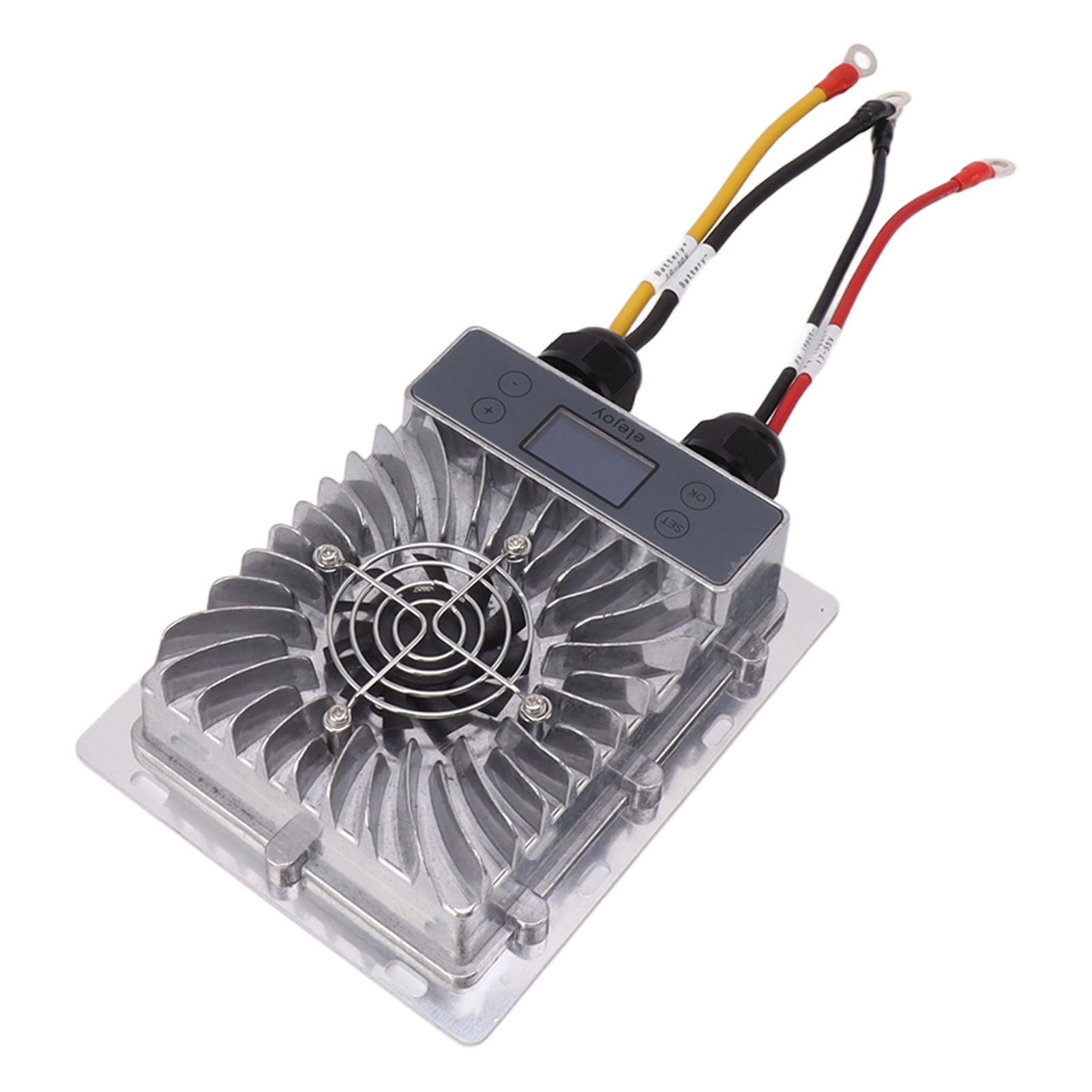 Fafeicy Regolatore di Carica Solare con Display LCD MPPT Regolatore del Pannello Solare 600W 10 a 30V Funzioni di Protezione Regolabili per la Ricarica della Batteria Fuori Rete per Barche