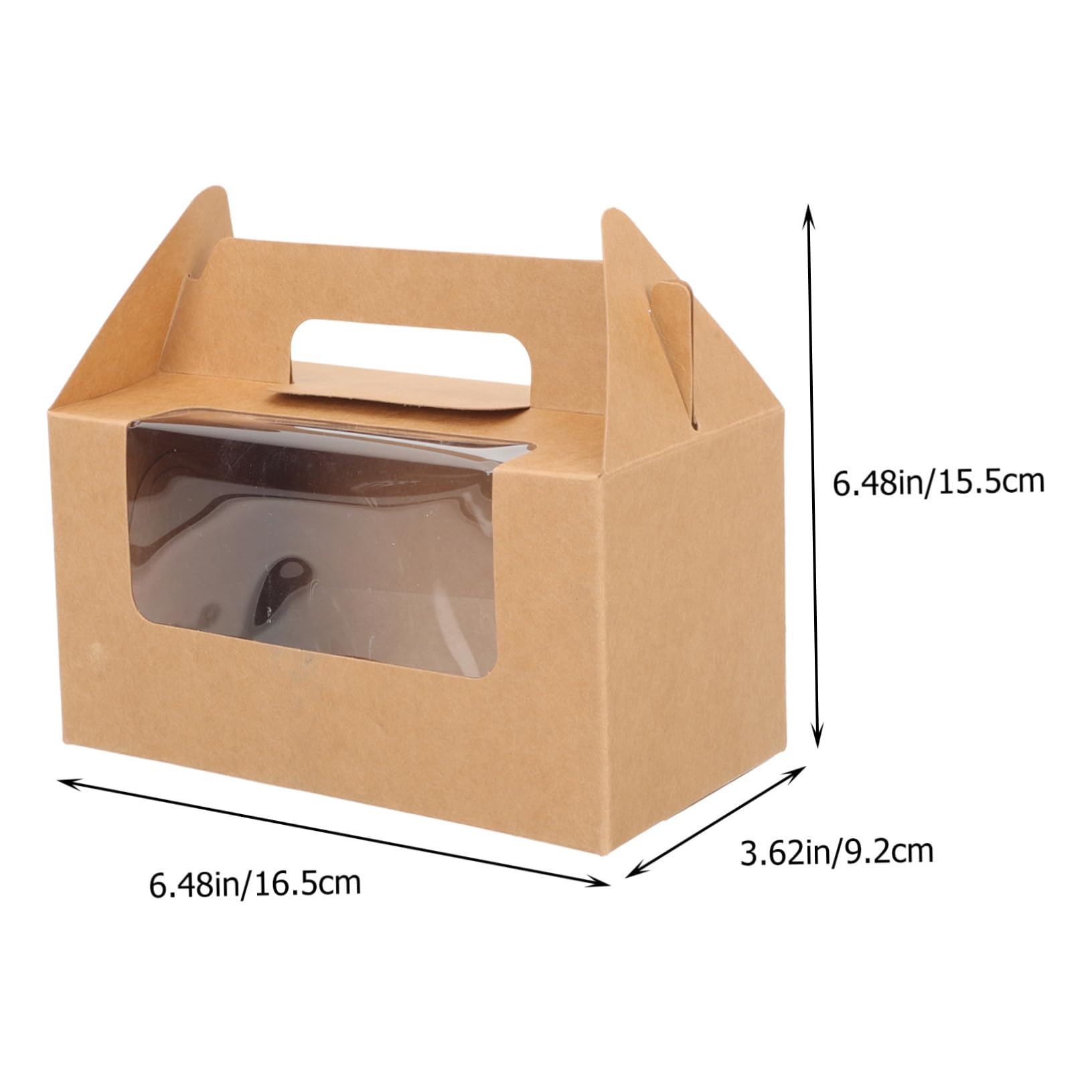 ABOOFAN 16Pcs Muffin Cake Box with Window Versatile Cupcake Packing Box for Egg Tarts and Desserts and for Parties and