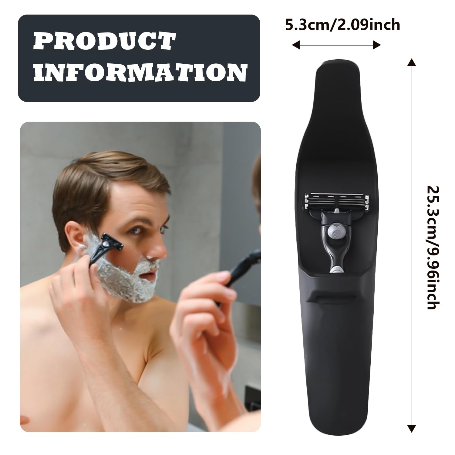 NAUZE 2Pieces Razor Case Protective Travel Case Silicone Razor Case Waterproof Safety Razor Protector Case for Men's Manual Razor Storage - Image 2