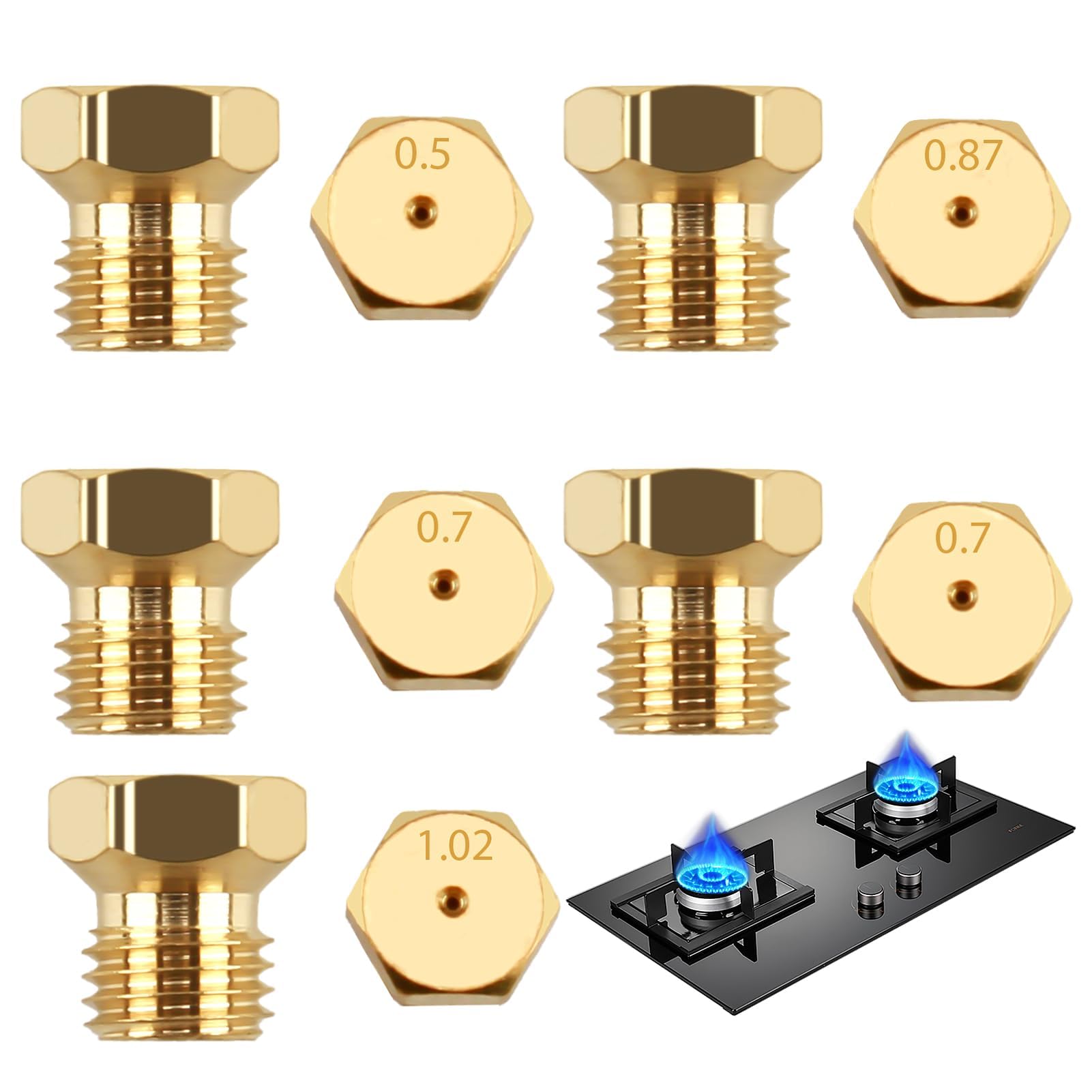 20 Stück LPG Gasdüsen Set - Butangas Düsen Für Kochfelder & Grills