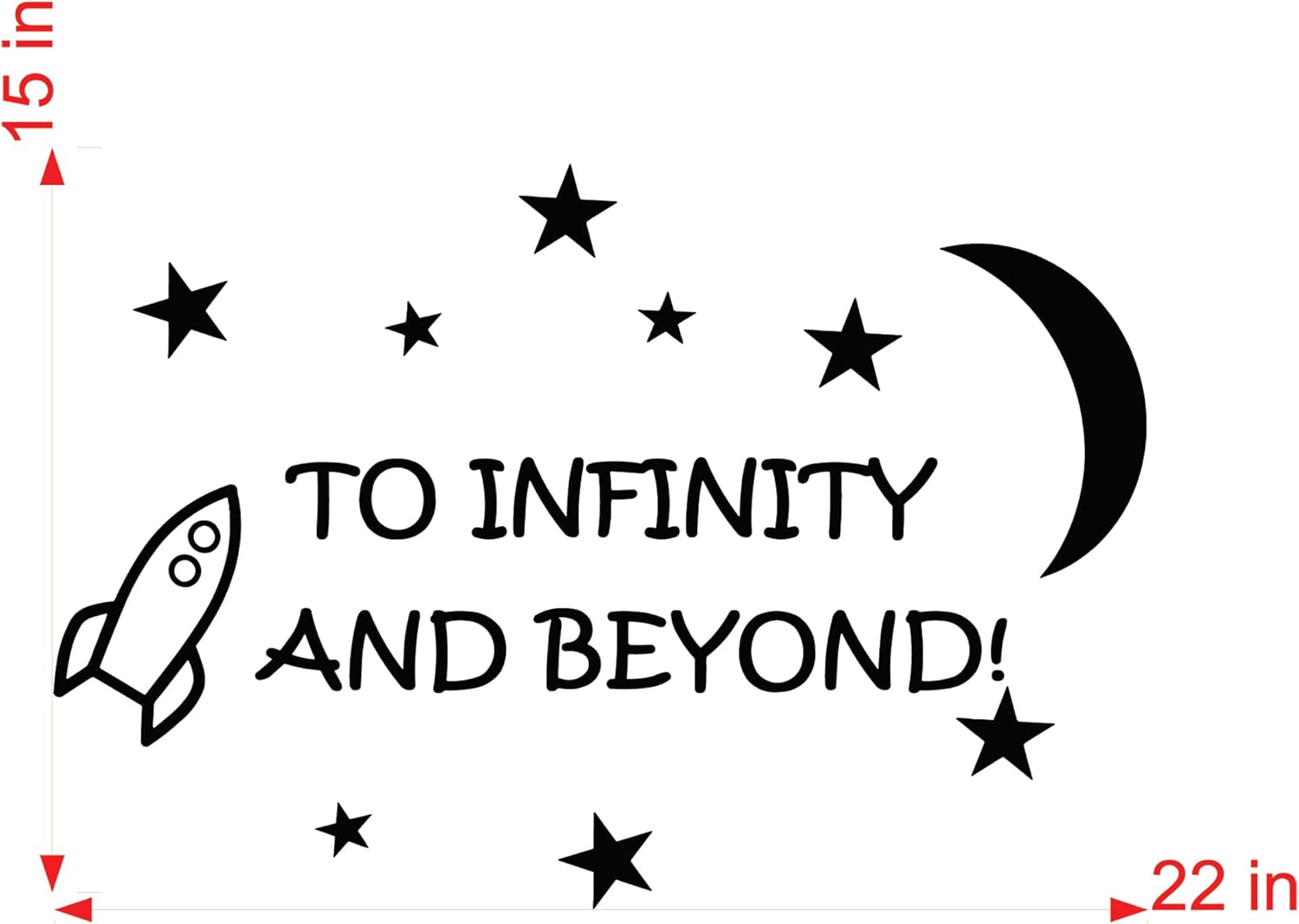 Infinity and Beyond! Vinyl Decals Quotes Kids Room Nursery Boys Room