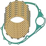 Caltric Clutch Friction Plates with Gasket Compatible with Yamaha V-Star 1100 Xvs1100 Classic 2000-2009