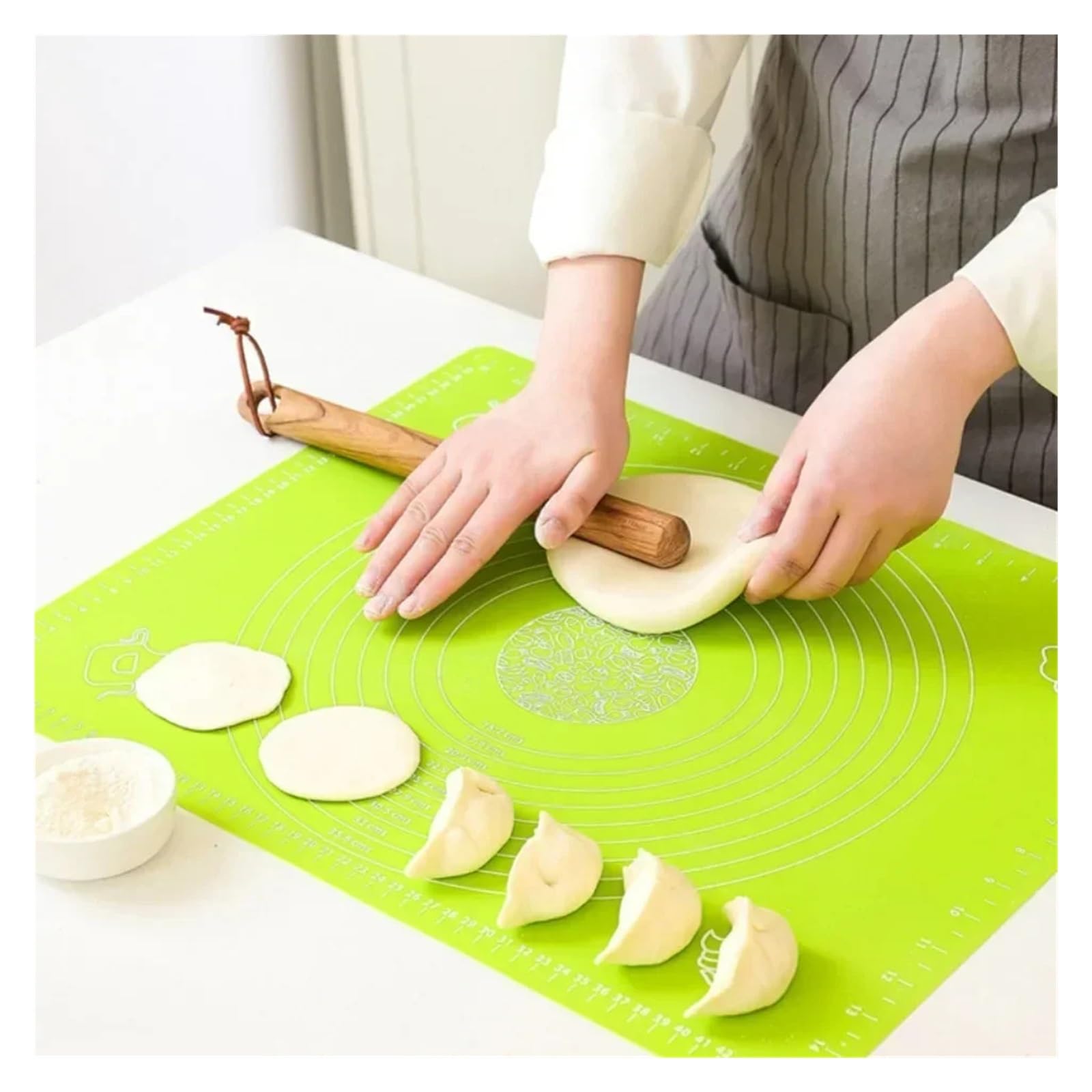 Silikon-Backmatte for Brot, Gebäck und andere Backwaren – Antihaftbeschichtung, Küchenzubehör, Kochutensilien, Backformen(BLUE,65x45cm)