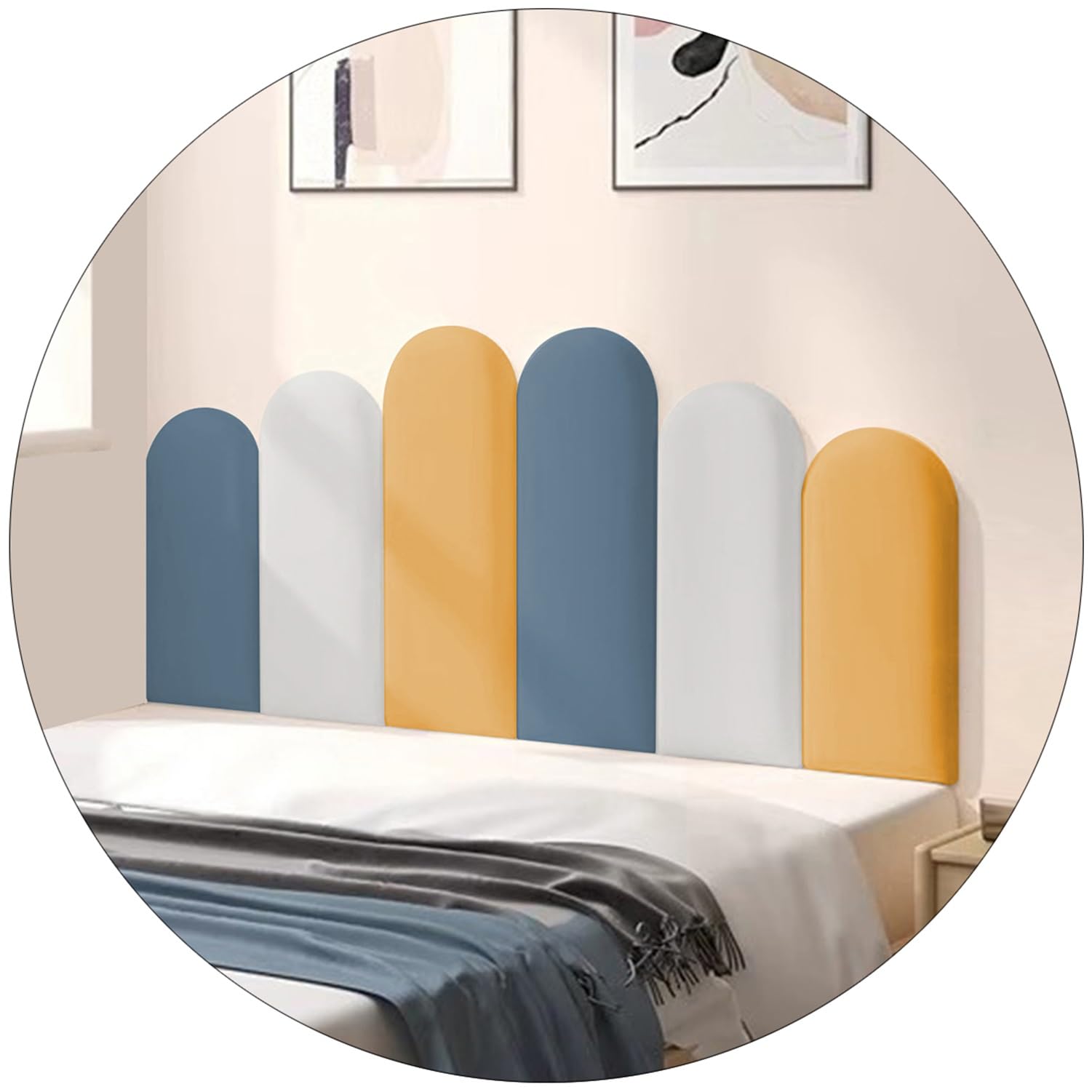 Peel and Stick Wall Panels Upholstered Soft Touch Decorative Wall Stickers for Headboard Bedroom Nursery