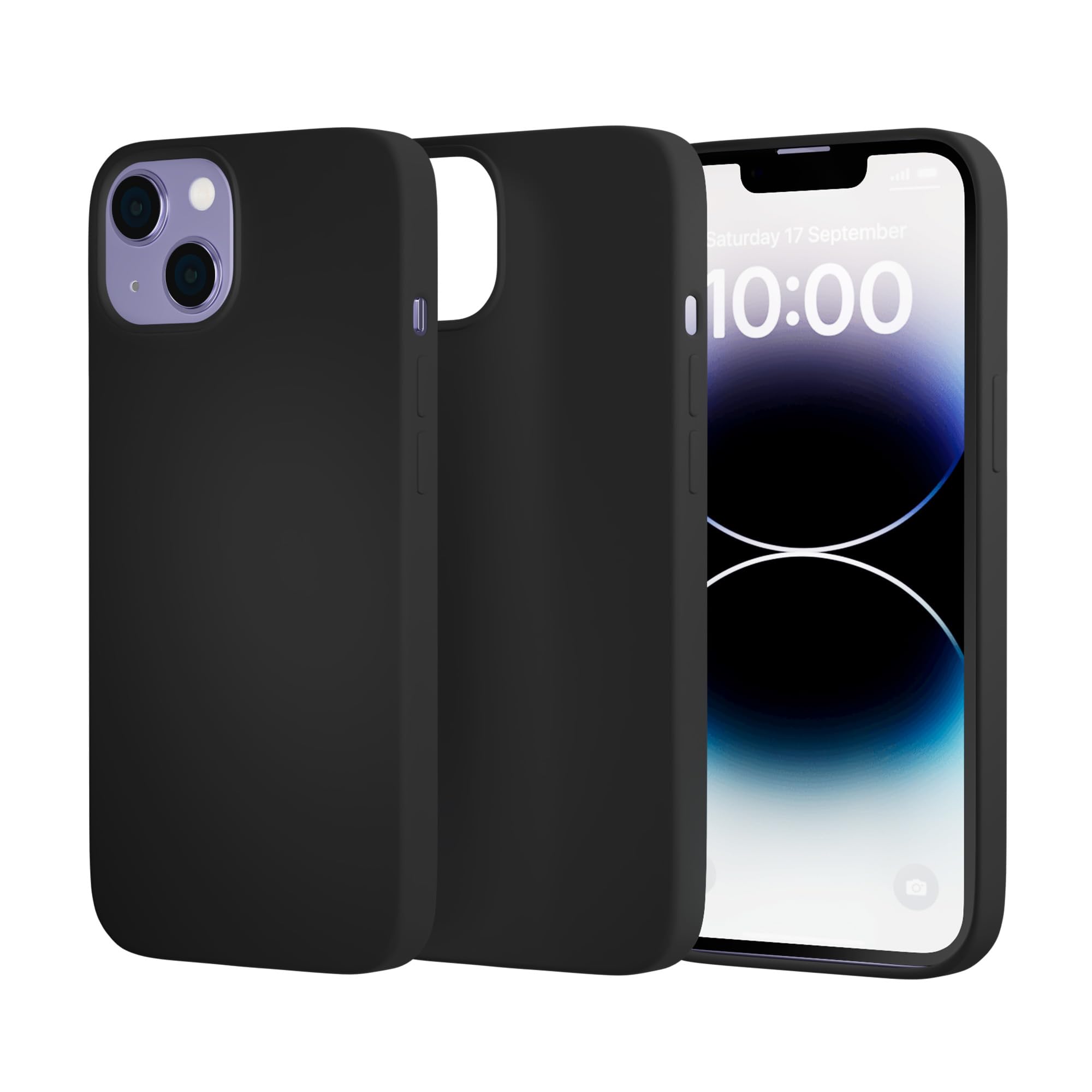 amazon basics Liquid Silicone Case for iPhone 14| Shockproof, with Drop and Camera Protection | Soft Microfiber Lining Inside| Silicone Cover for iPhone 14 - Black (B0C7N43WC2) Amazon Price History, Amazon Price Tracker