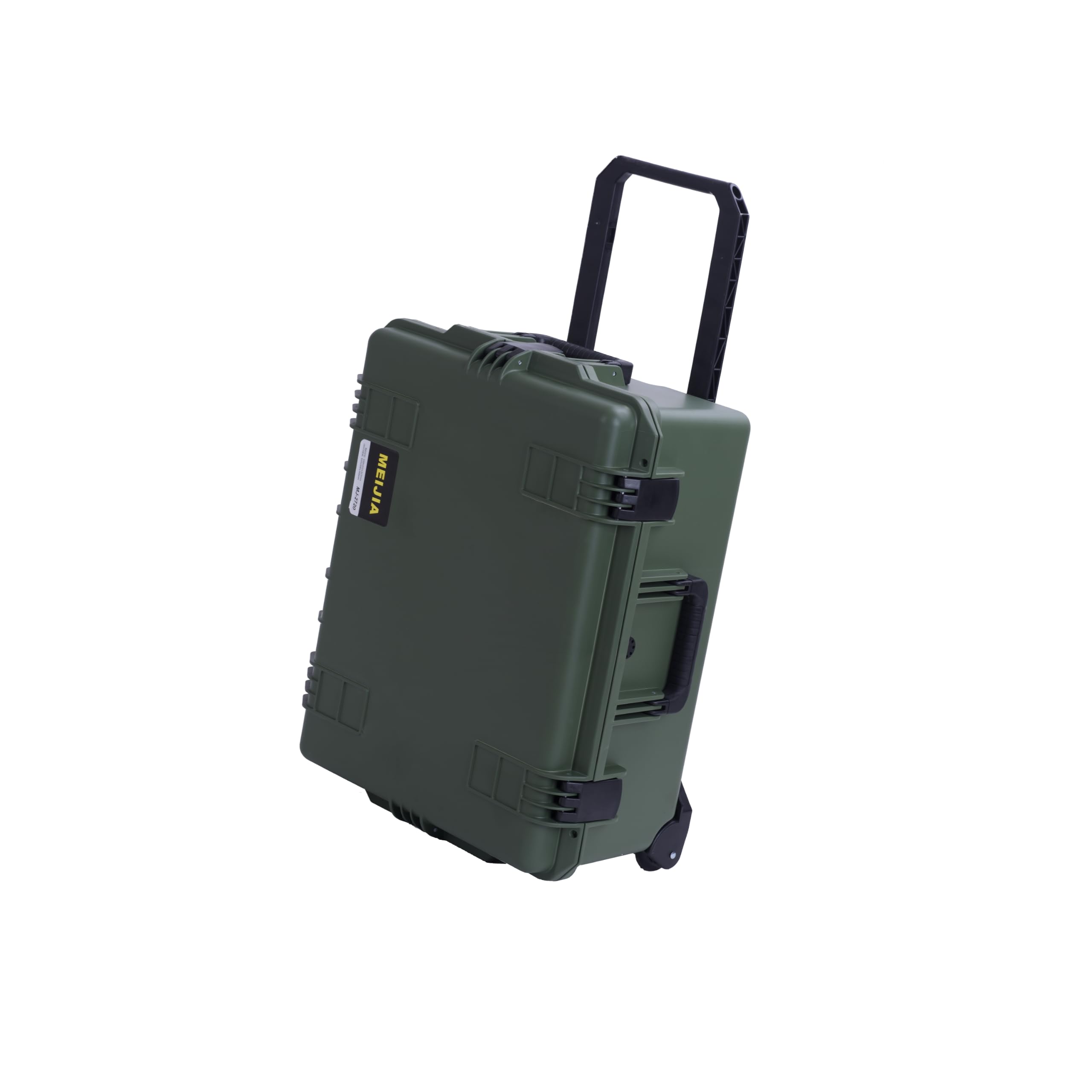 MEIJIA Custodia rigida e compatta per tutte le condizioni atmosferiche, impermeabile, con schiuma personalizzabile, maniglia da tirare, 62,5 x 50 x 29,7 cm (verde)