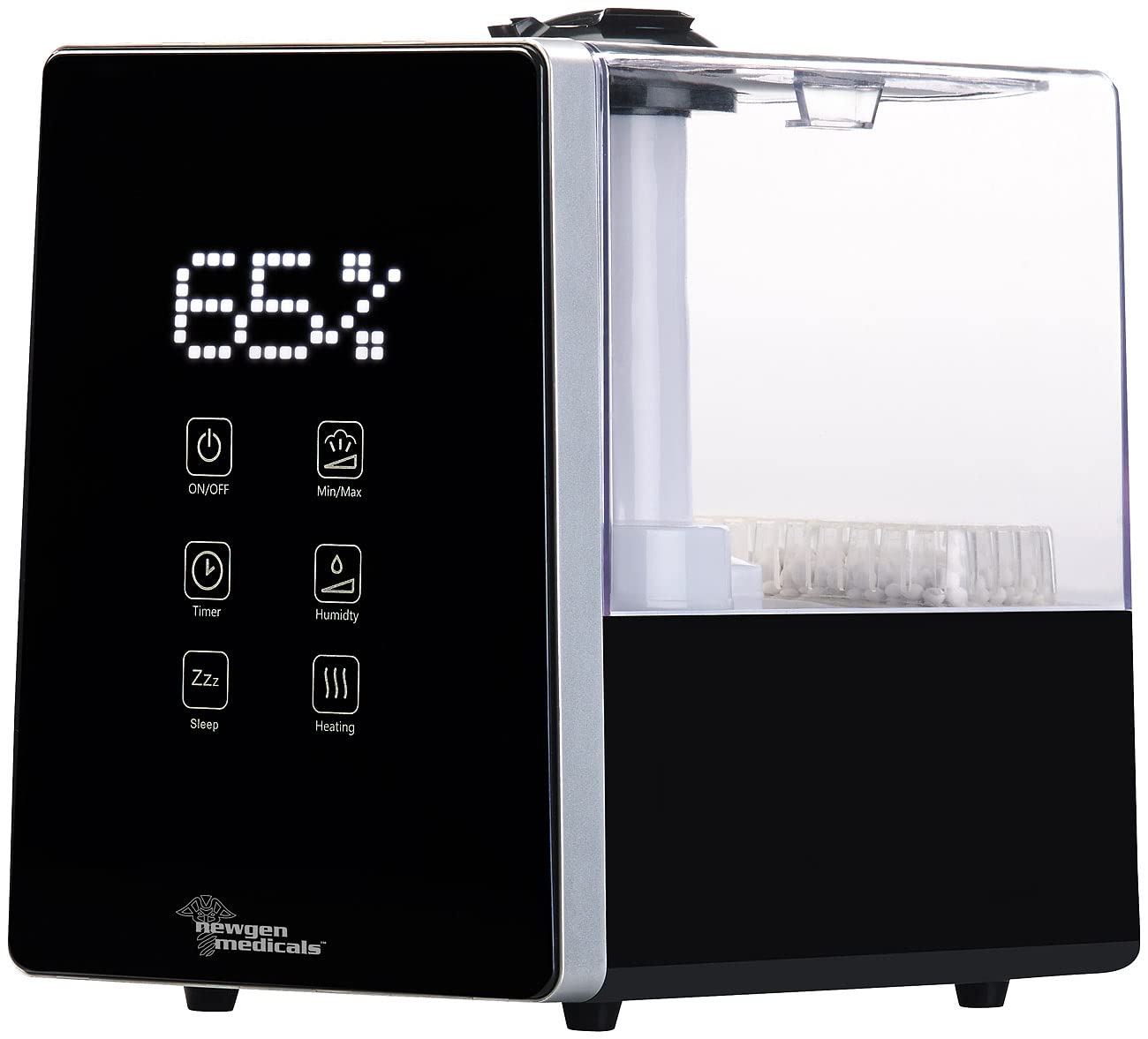 Humidificador ultrasónico digital LBF-610 con niebla fría/caliente, temporizador, ionizador y depósito de 6 L