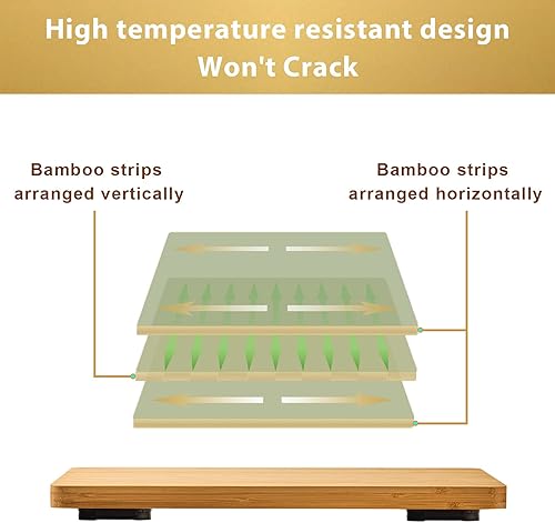 Miniatura 5 de Tabla de cortar para horno tostador de convección, compatible con freidora de aire Ninja DT201/DT251 Foodi, con patas de silicona antideslizantes