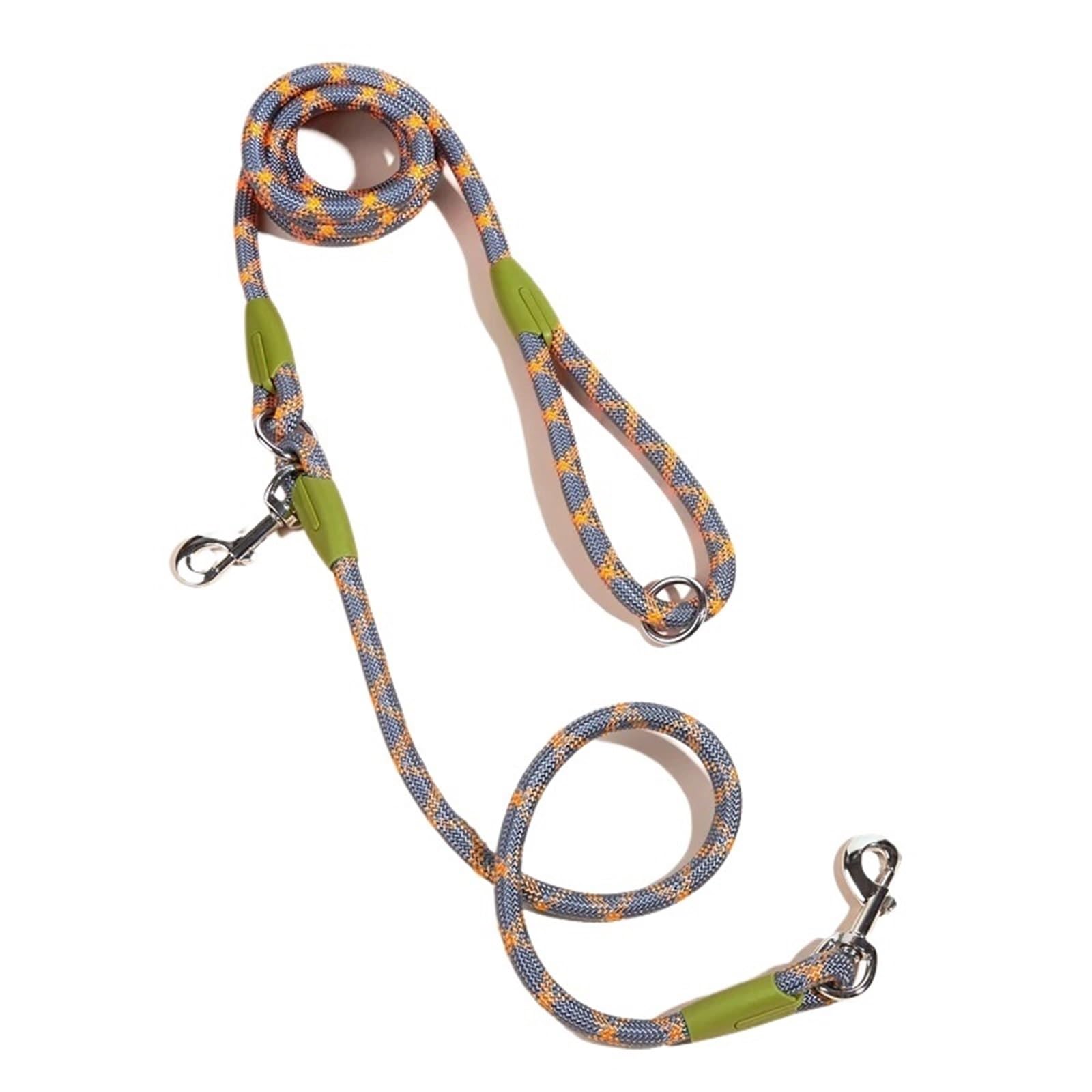 Laisse en Nylon for Chiens de Compagnie, Corde de Traction for la Course, Mains Libres, for Petits et Grands Chiens pour Ceinture, Running(Orange-Grey)