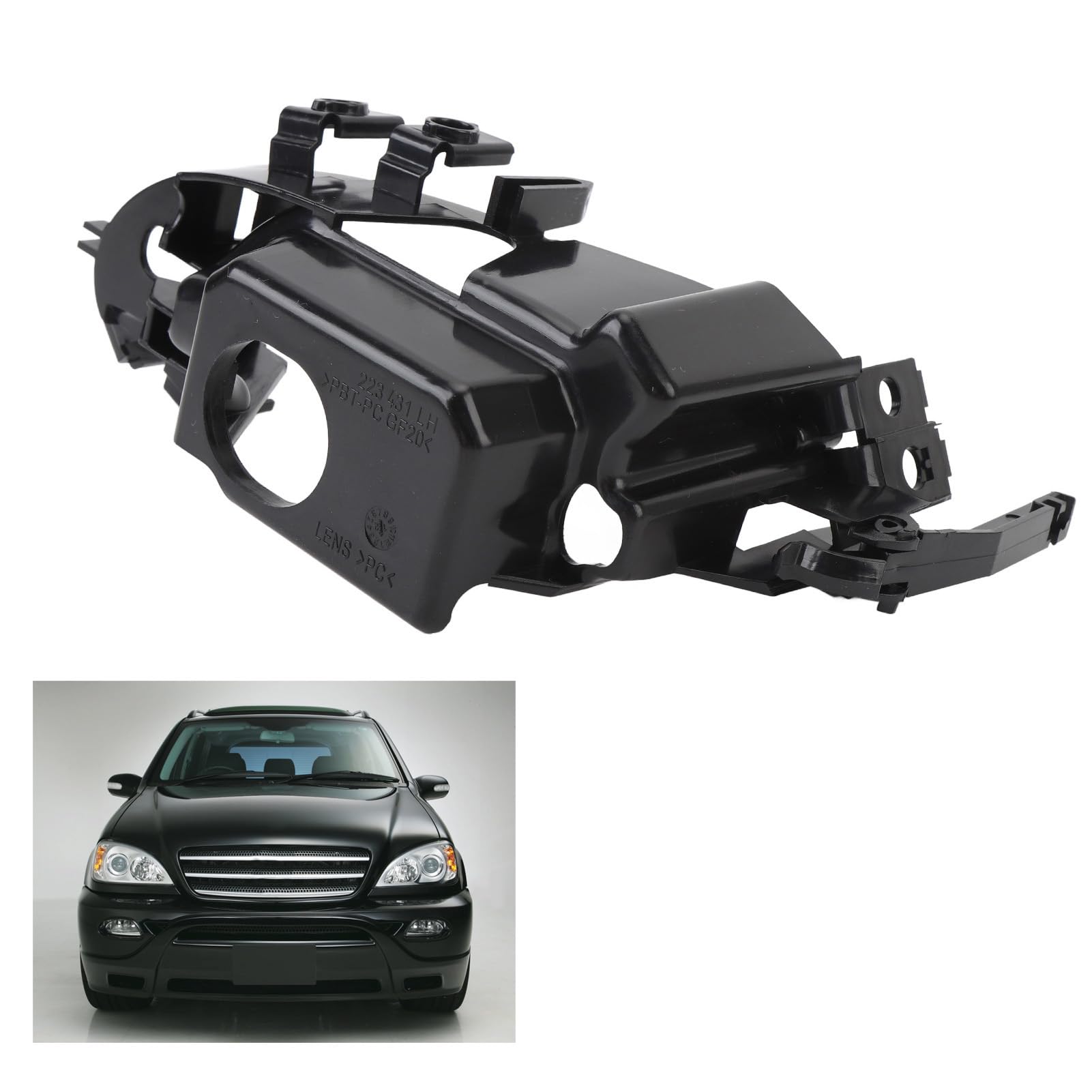 Beler Support De Cadre De Phare Antibrouillard Avant Pour Mercedes-Benz W163 ML320 ML350 ML500 Droite 1638201212