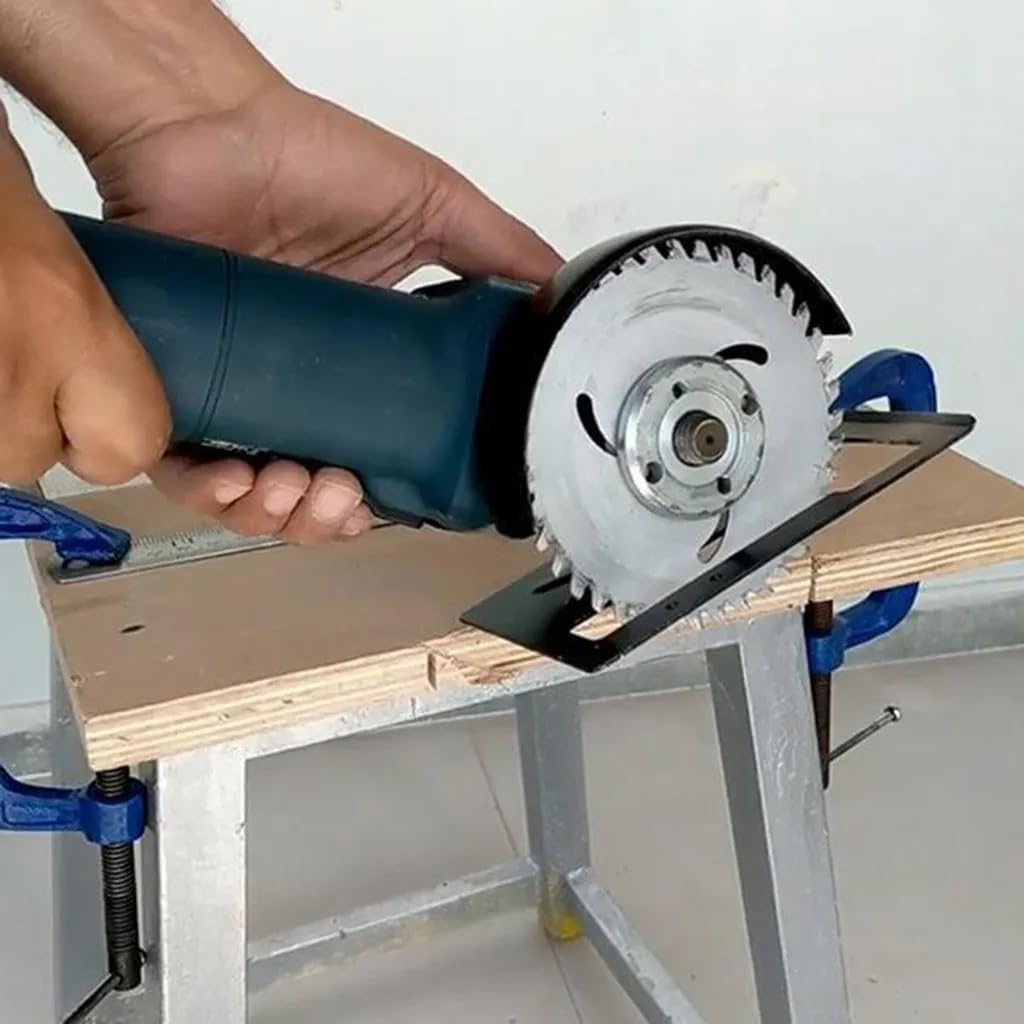 Veltrix – 4” Metal Angle Grinder Stand Bracket Support Base with Guard Cover | Converts Grinder into Tile or Wood Cutter | Adjustable Cutting Tool Holder for DIY and Workshop Use — Amazon image 4