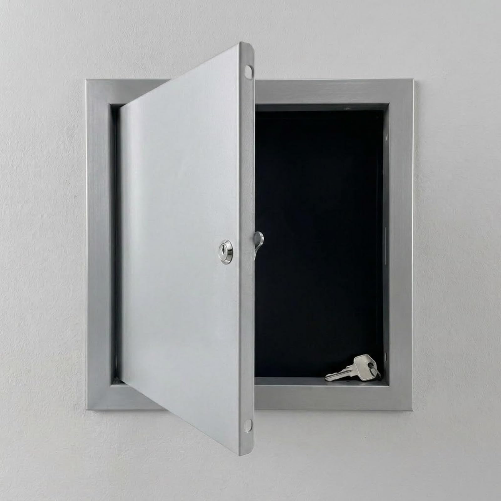 Aluminium Access Panel 300x300mm, Lockable Inspection Hatch for Wall & Ceiling, Flush Fit Service Door for Plumbing & Electrical, White Metal Access Panel(Gray,60x75cm)