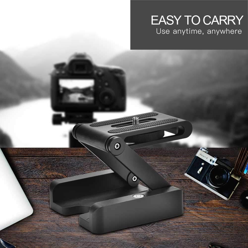 Tête de trépied Portable de Type Z, trépied Pliable avec tête inclinable Flexible pour appareils Photo Reflex numériques Stabilisateur de Rail Coulissant pour trépied